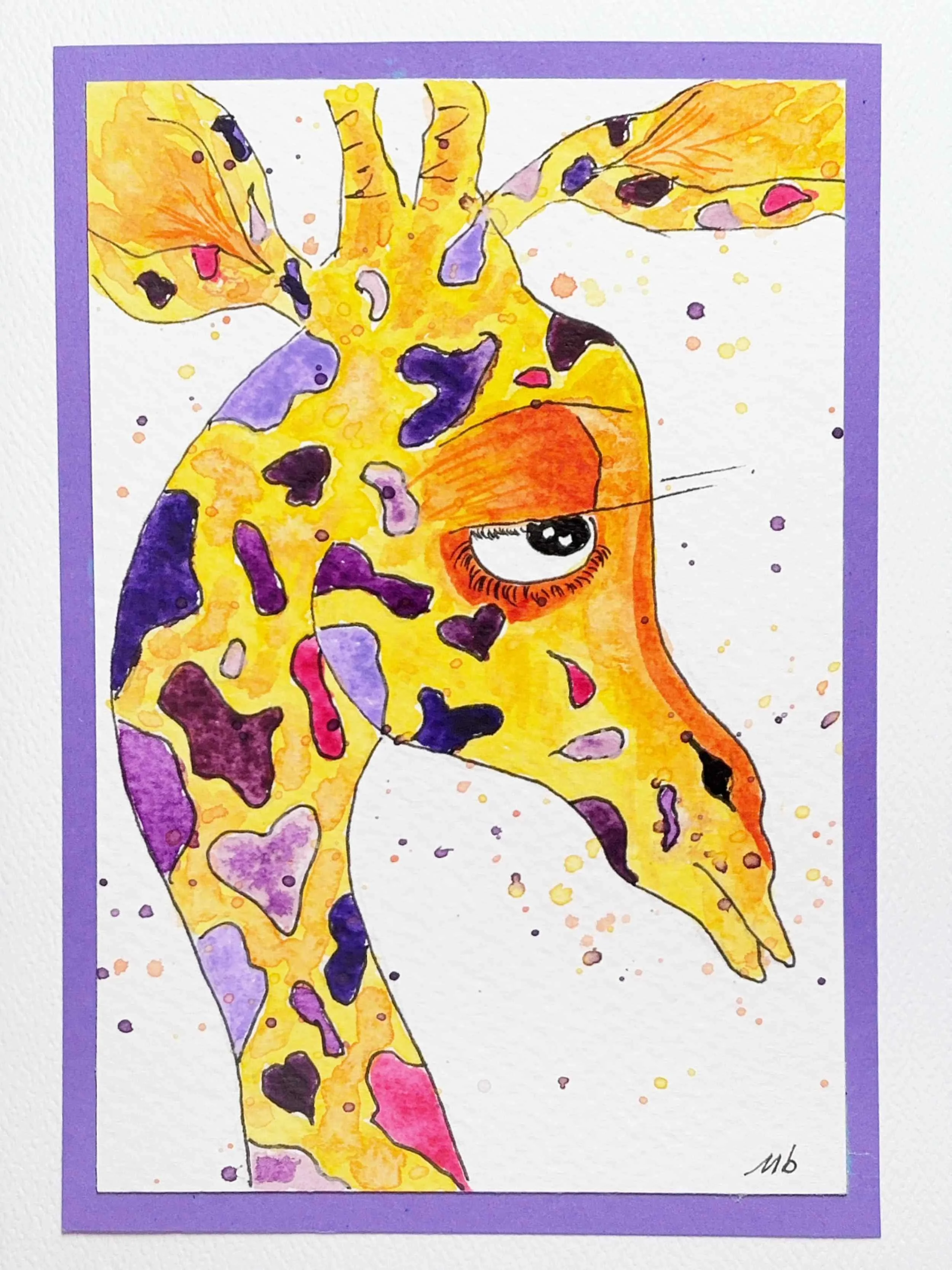 Girafe colorée - format 1