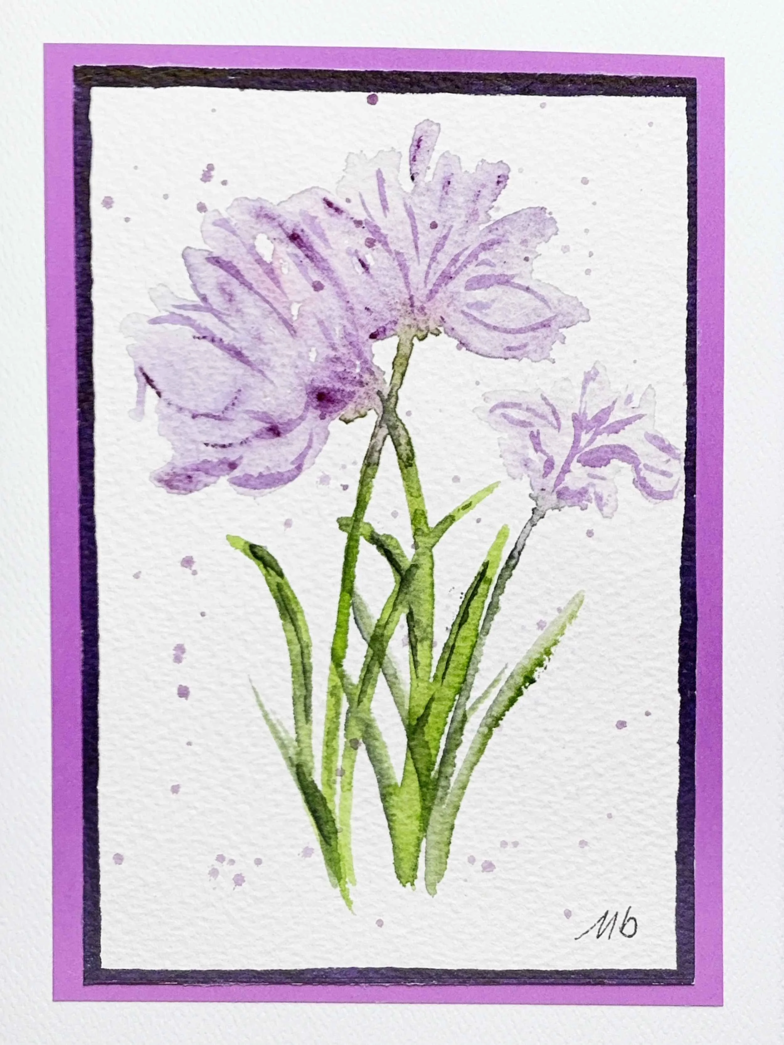 Trois fleurs mauves - format 1