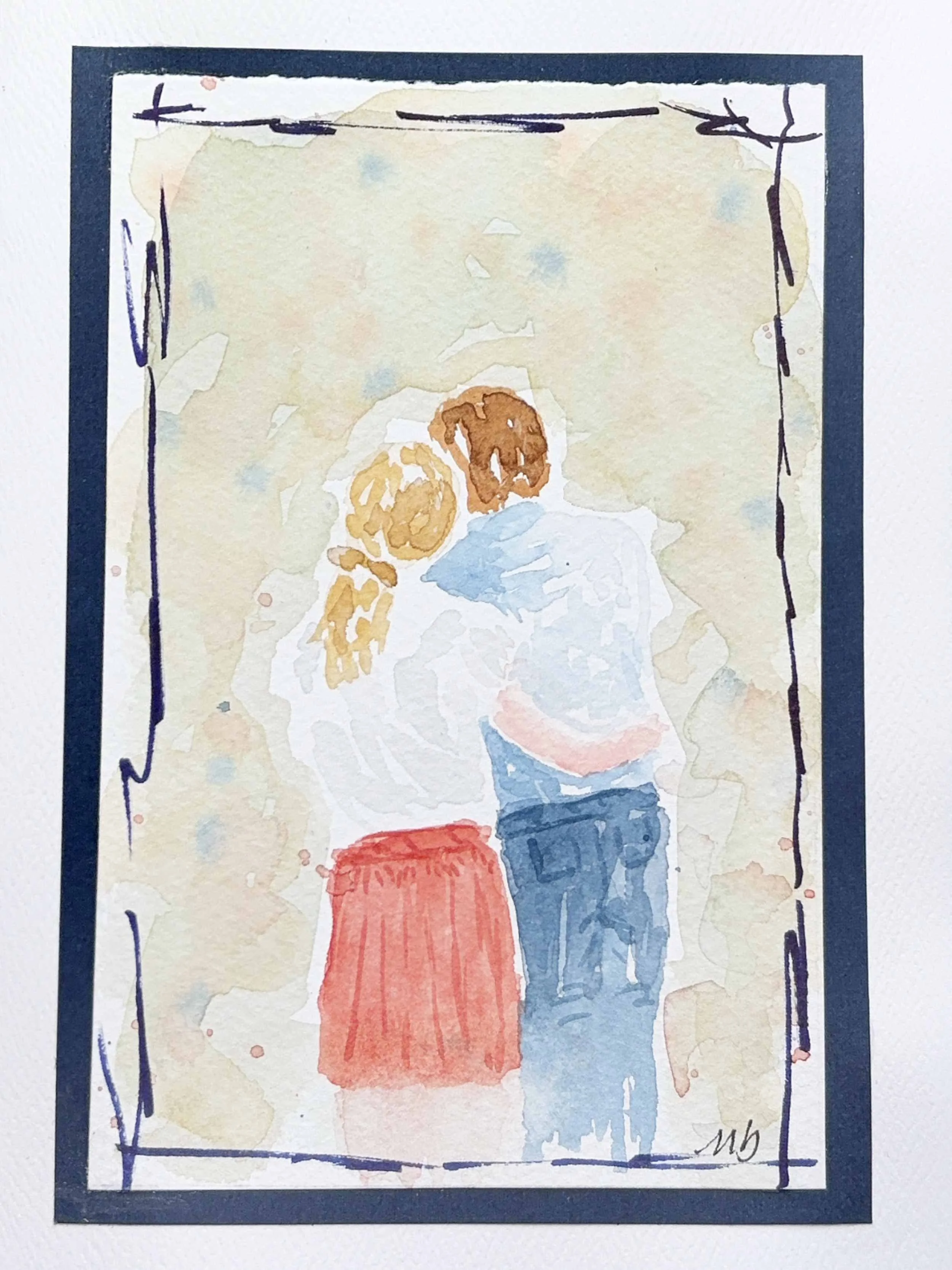 Amoureux enlacés - format 1