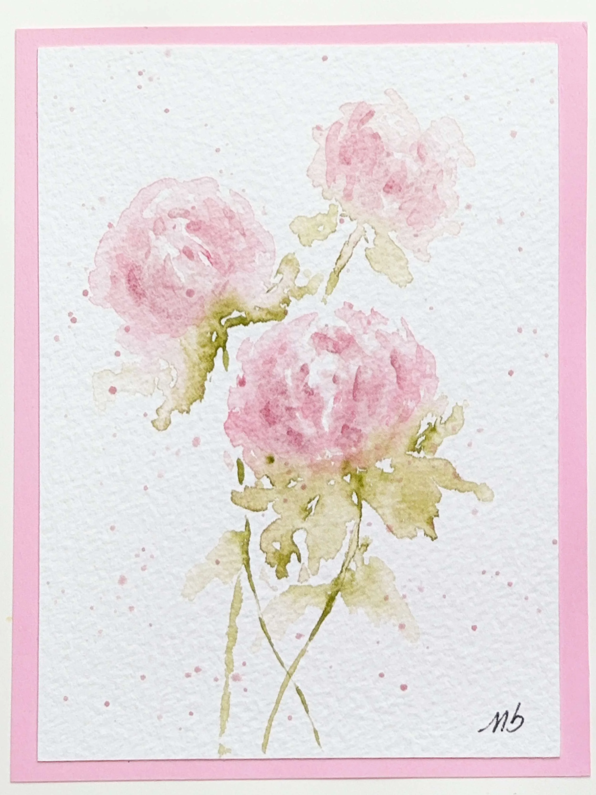 Trois roses roses - format 2