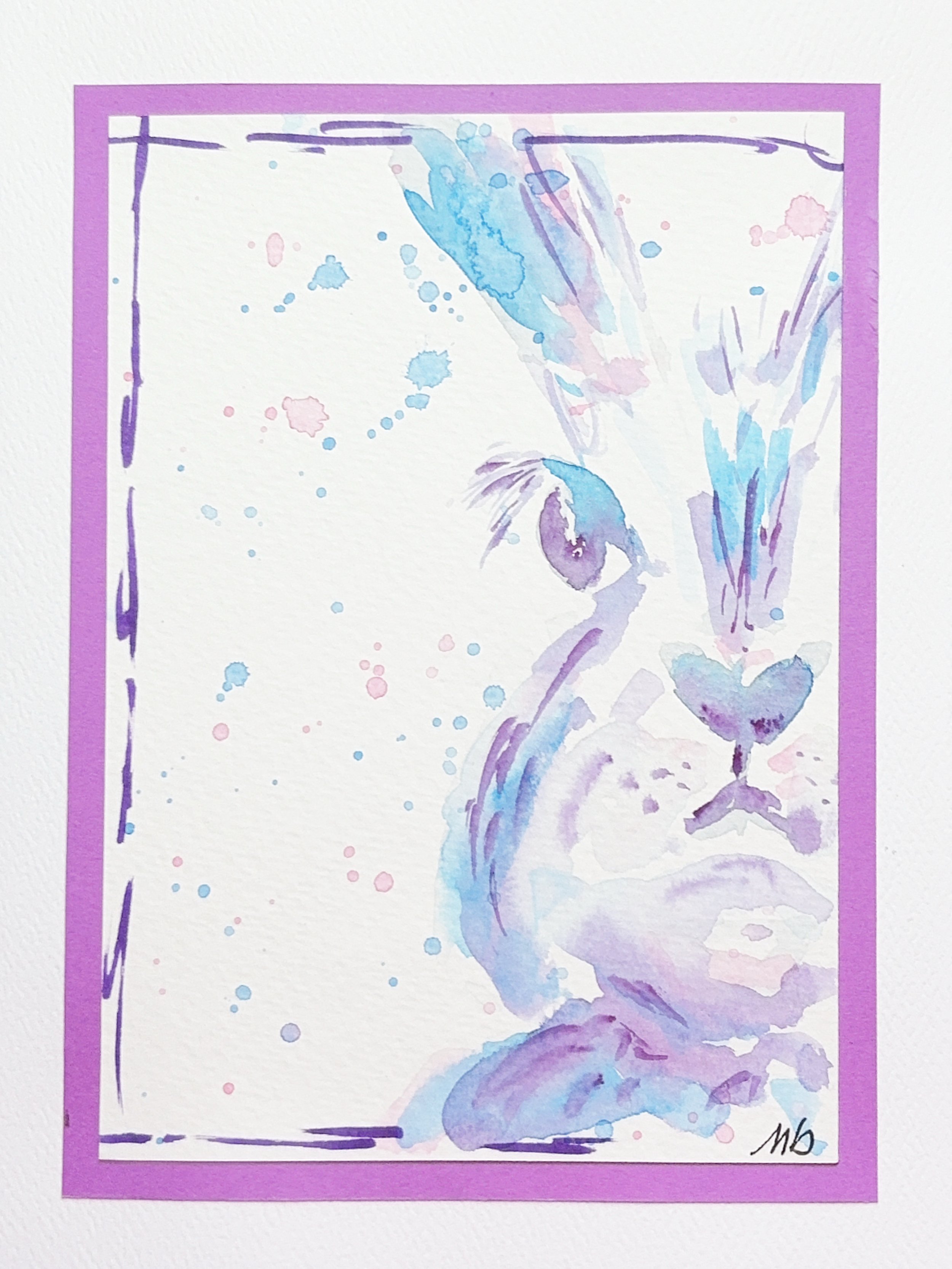 Lapin bleu et mauve - format 1