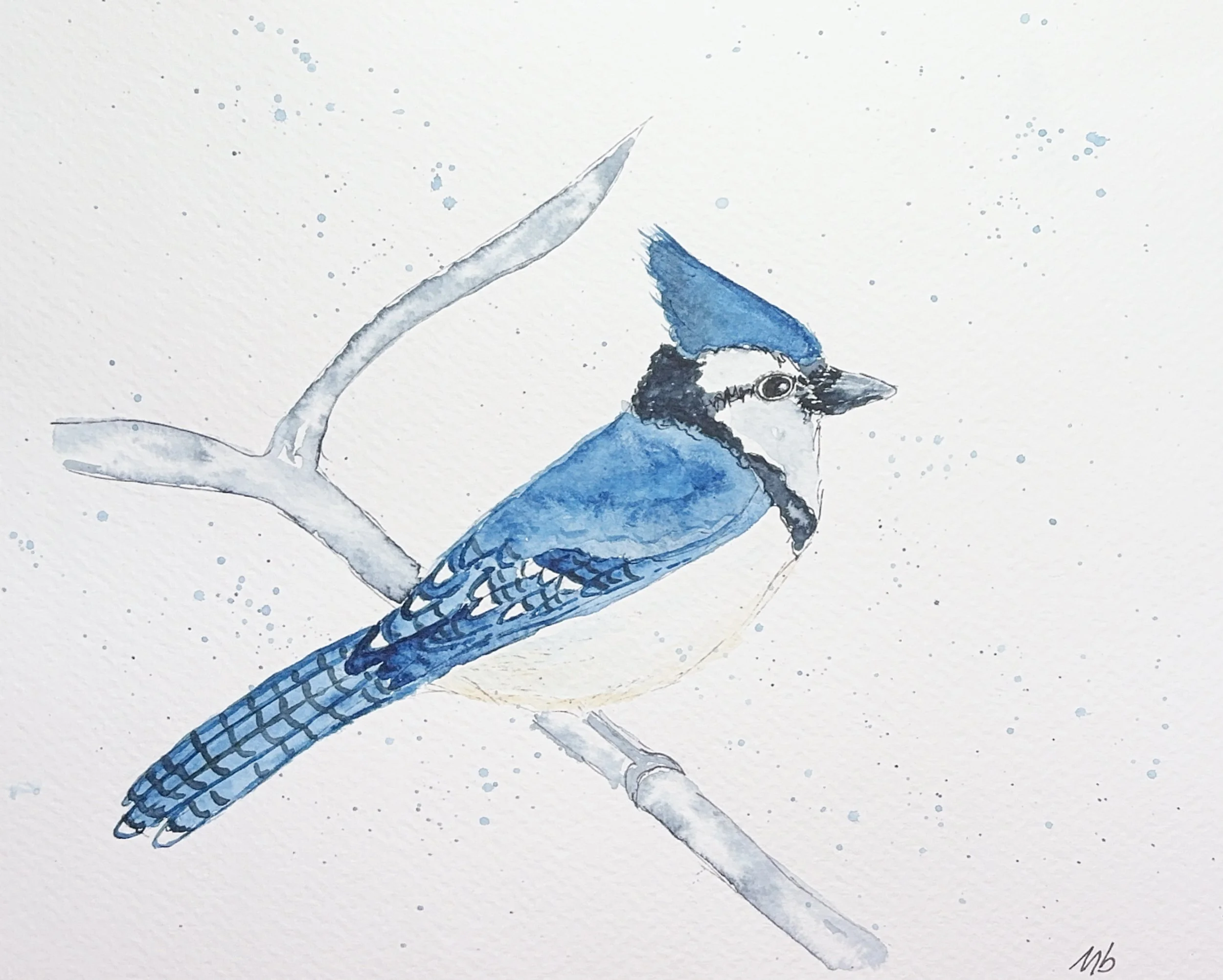 Geau bleu - 23 X 18 1/2 cm - 40 $