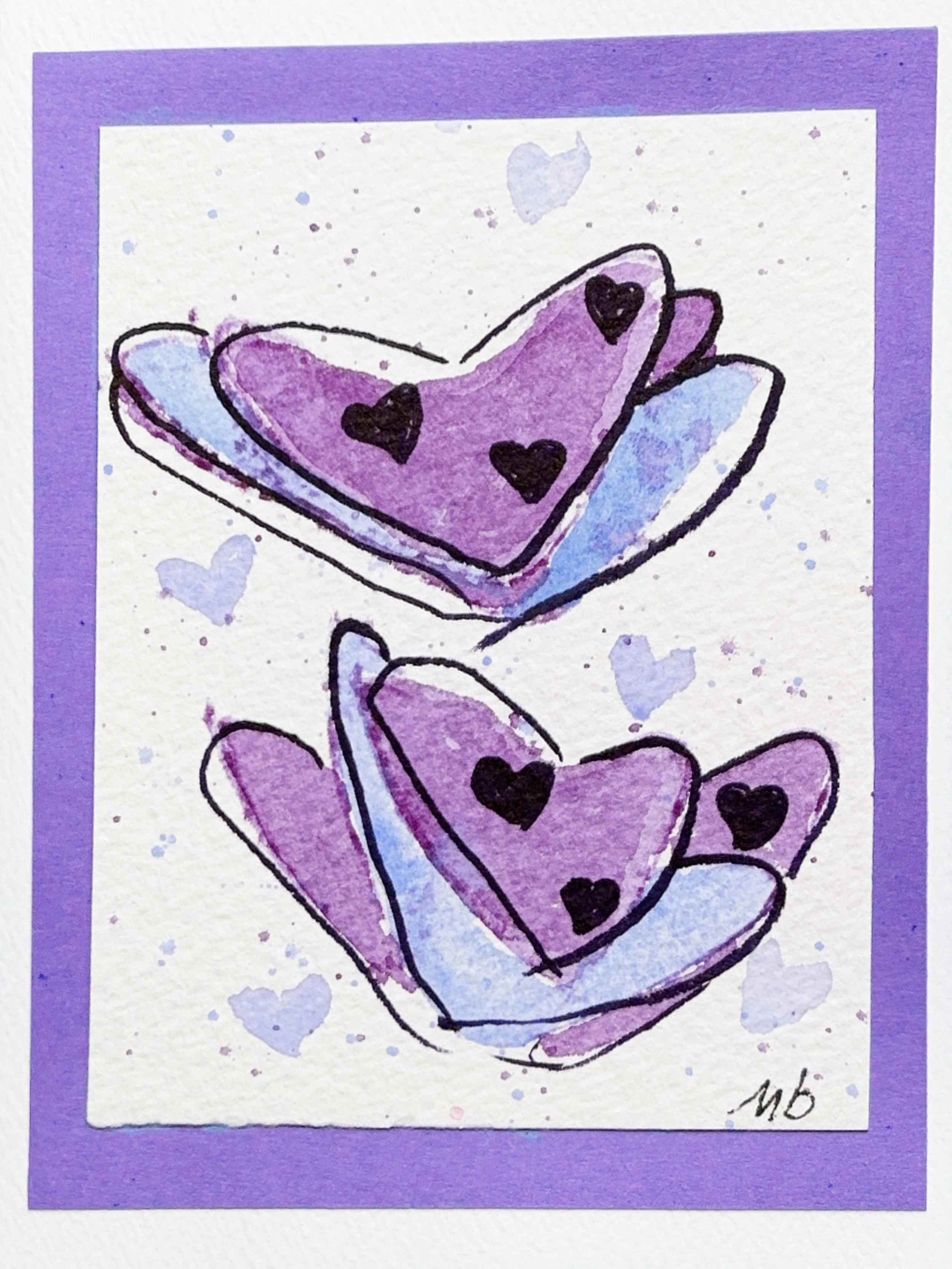 Coeurs mauves - 
Format 3