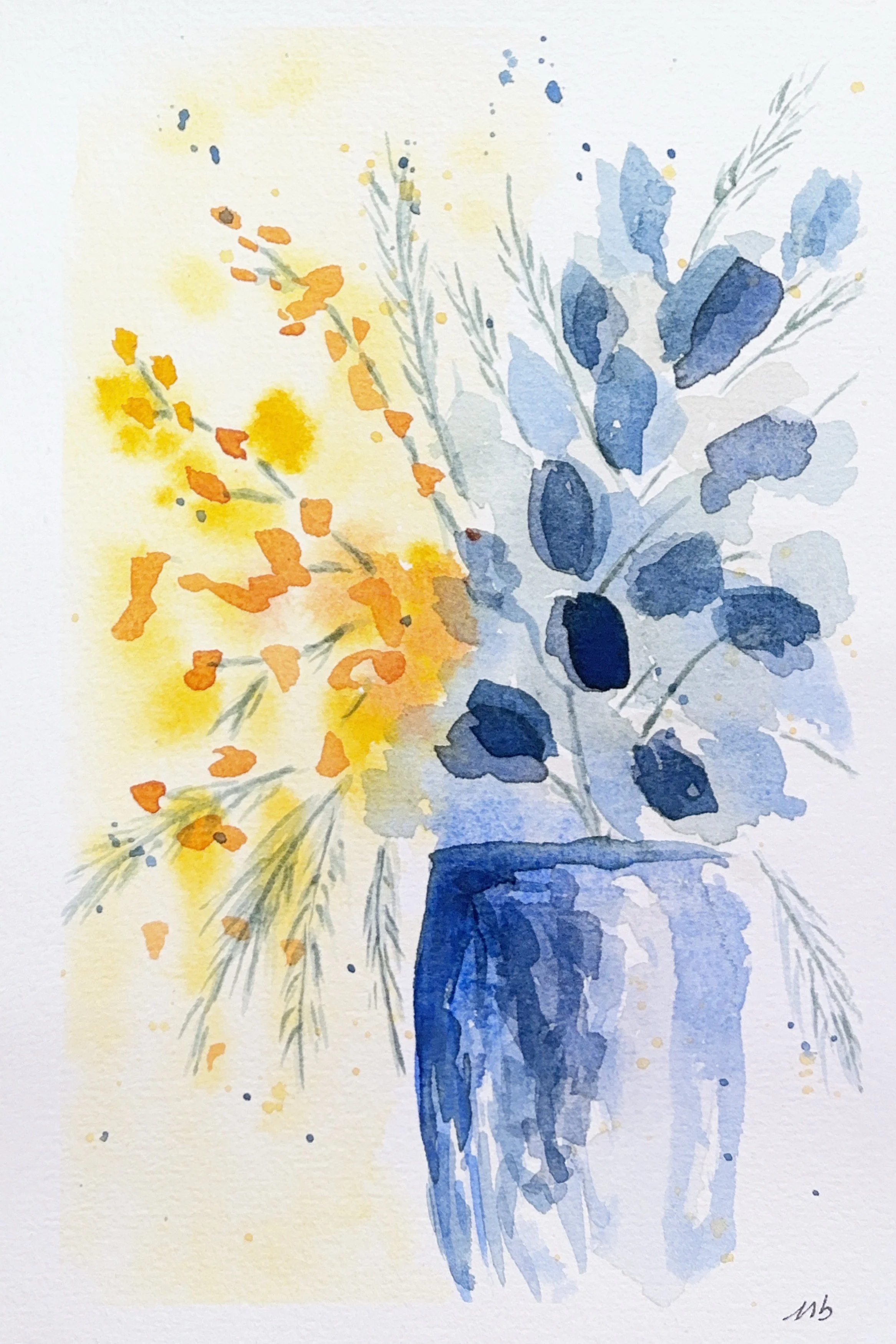 Bouquet bicolore - 12 X 18 cm - 25 $