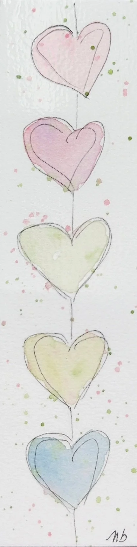 Liane de coeurs pastels