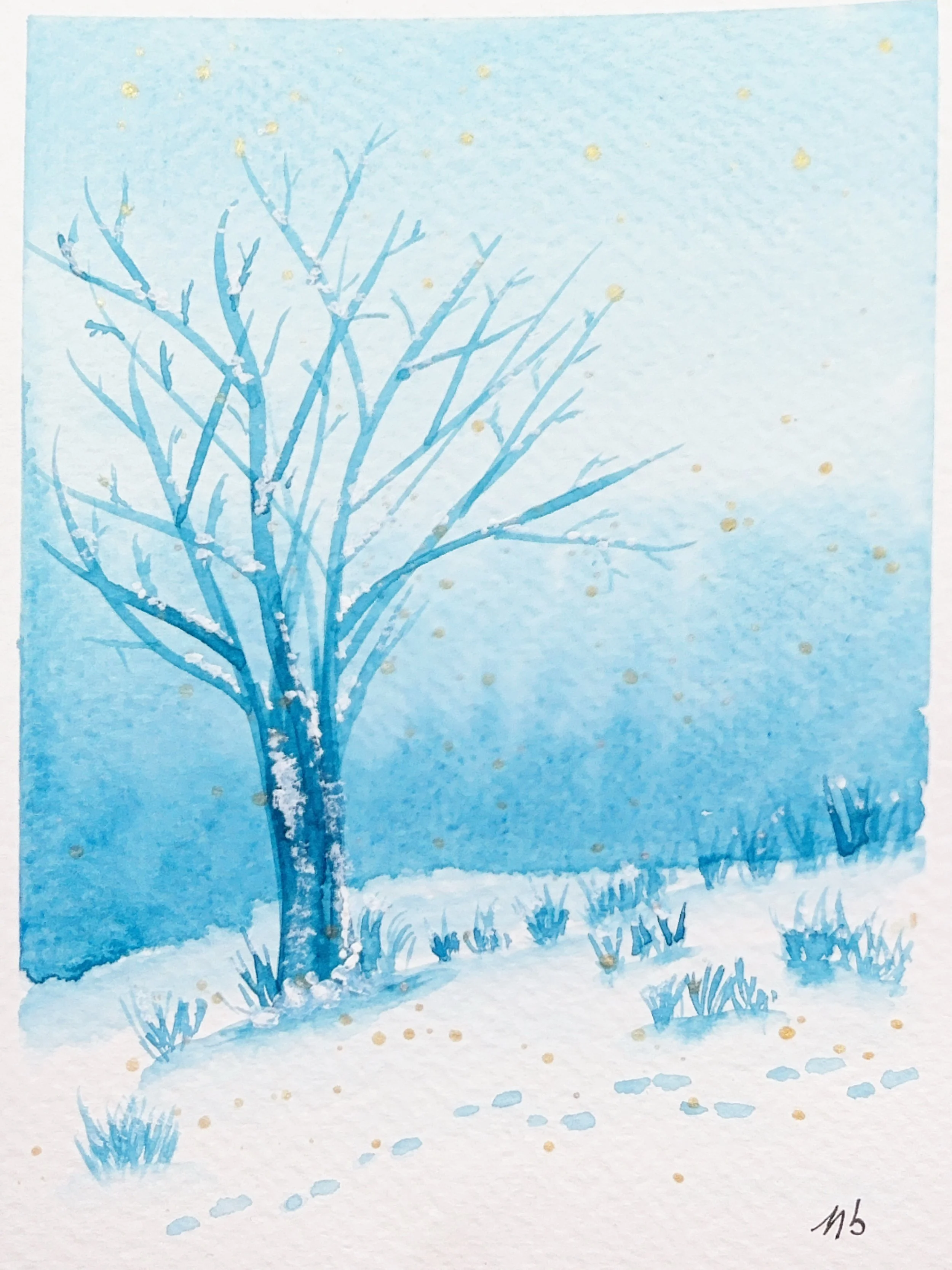 Hiver feutré - 11 X 15 cm - 15 $