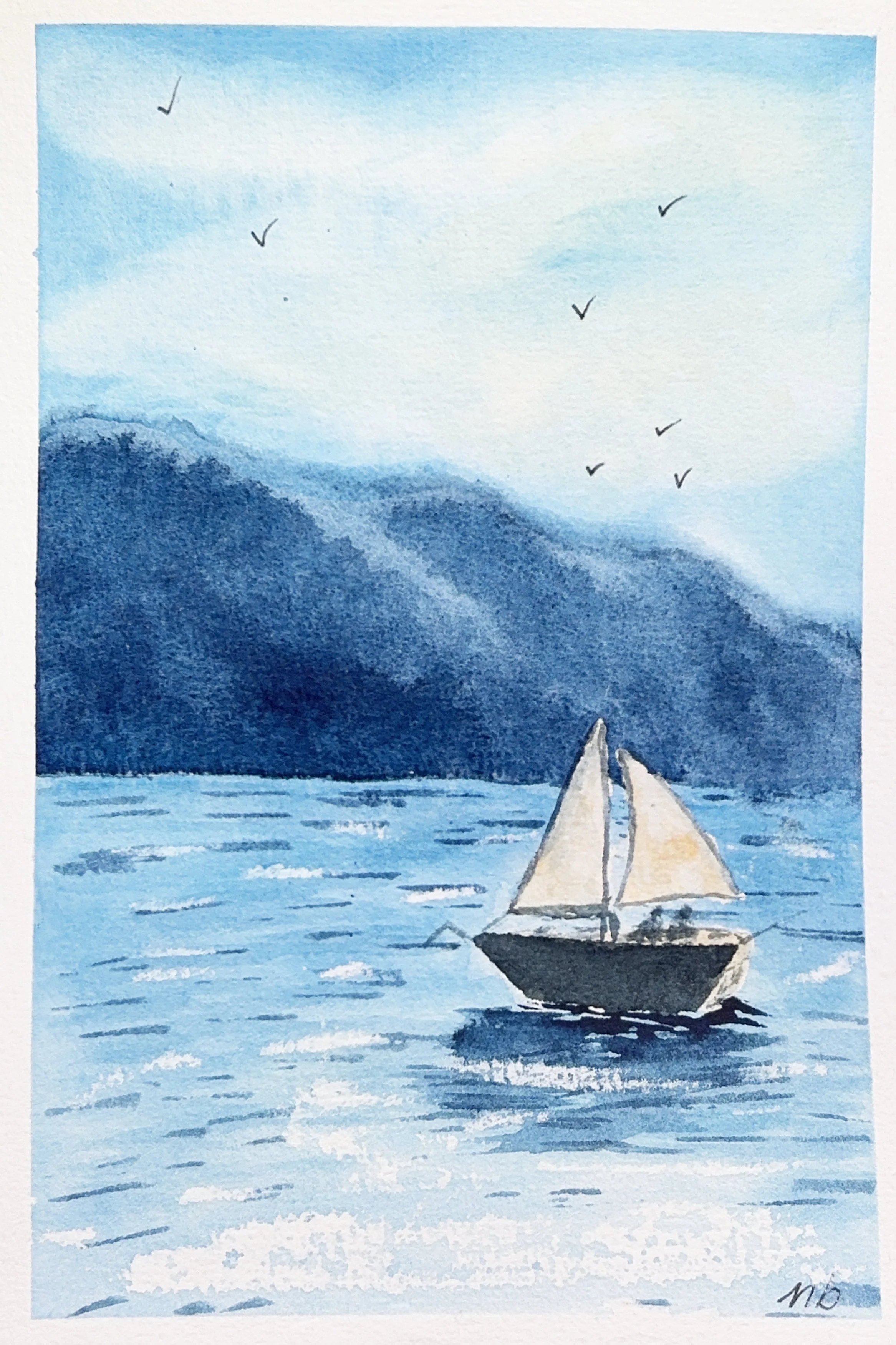 À l'embouchure du fjord - 12 X 18 cm - 25 $