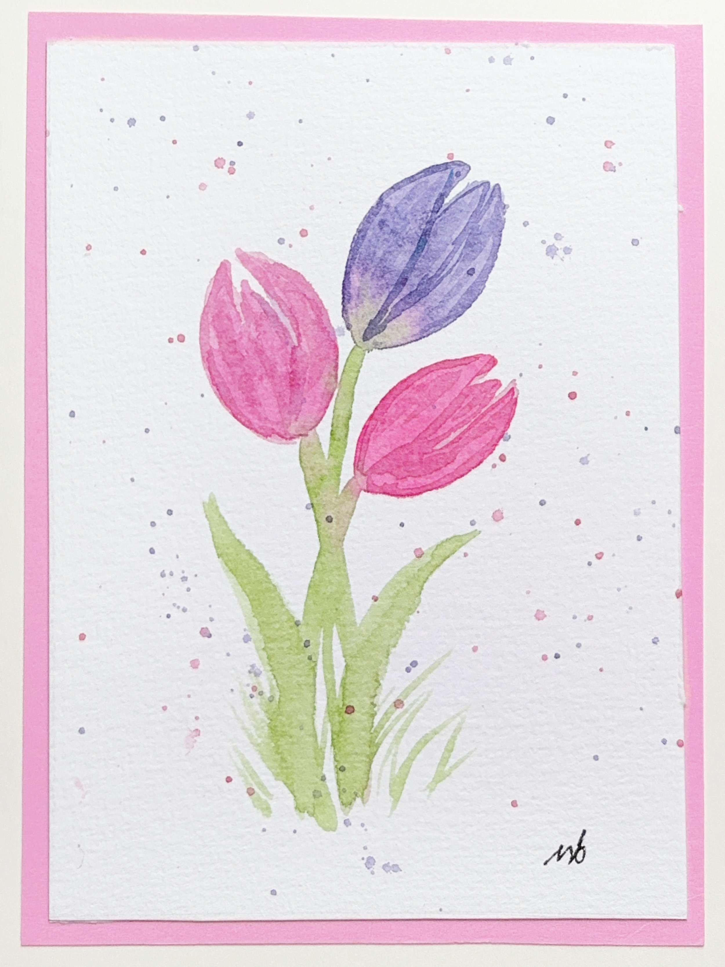 Tulipes roses et mauve - format 2