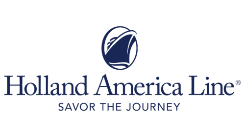 Holland America Line logo with a stylized maritime emblem and the text 'Holland America Line' and 'Savor the Journey'
