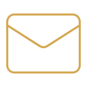 Outline of an envelope icon on a black background.