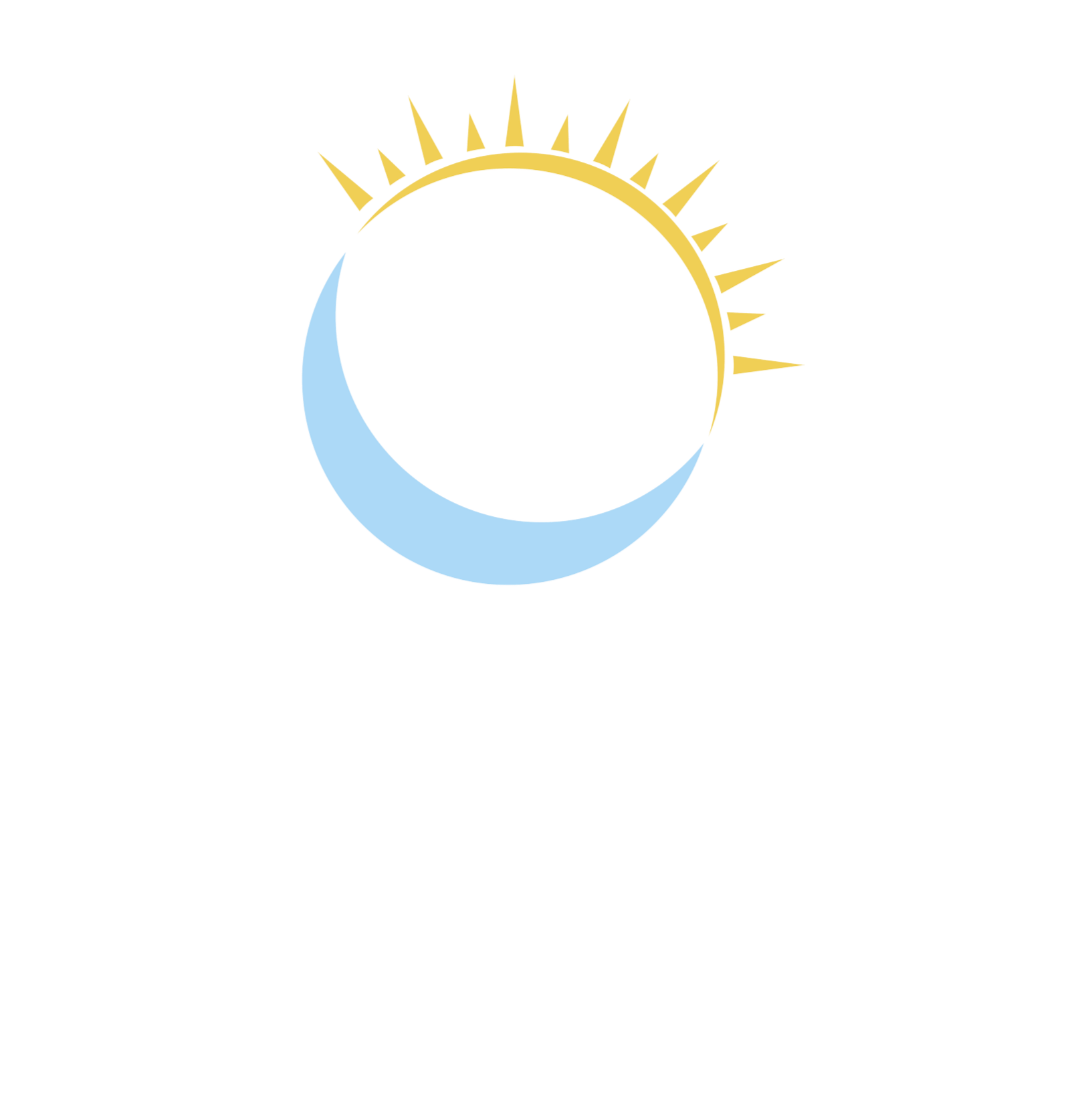 Logo for Avita Therapy Services featuring a black background with a crescent moon and sun illustration above the white text 'avita' and smaller text 'therapy services'.