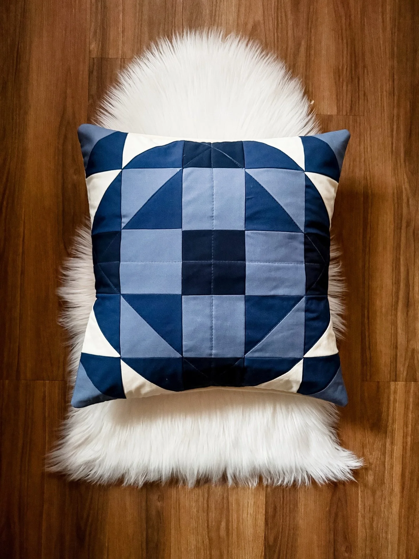 The Whisper Pillow is now live in the shop ✨ 

Graphic without being loud. Layered without feeling busy.
This design is rooted in a classic patchwork block from 1895, reworked into a pillow meant to settle in and be lived with&mdash;not styled and fo