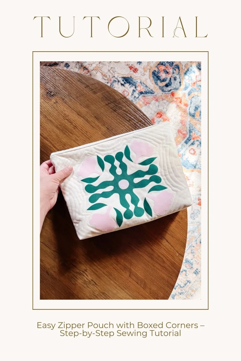 Easy Zipper Pouch with Boxed Corners – Step-by-Step Sewing Tutorial