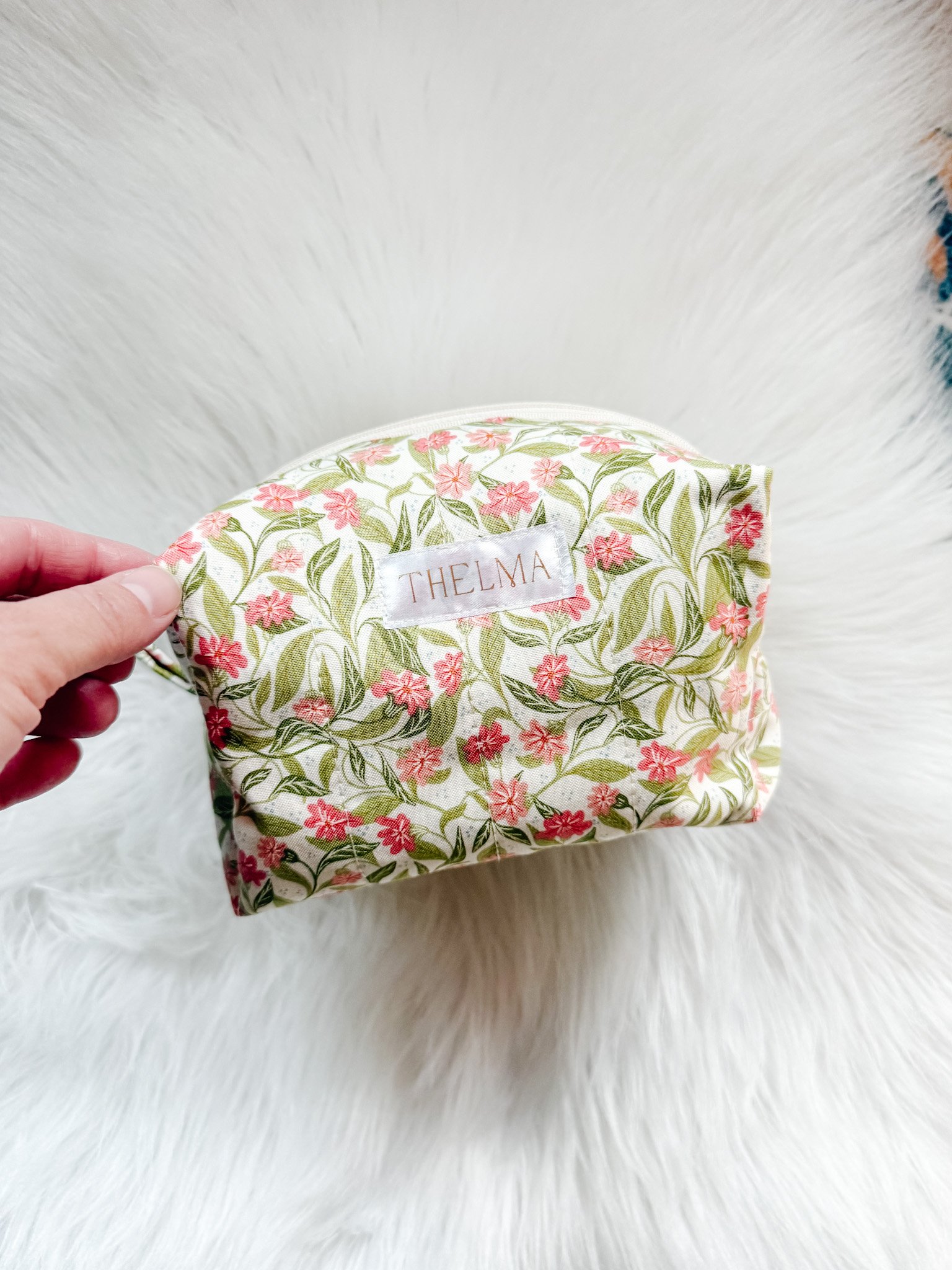 Pink Lilies Medium Cosmetic Bag