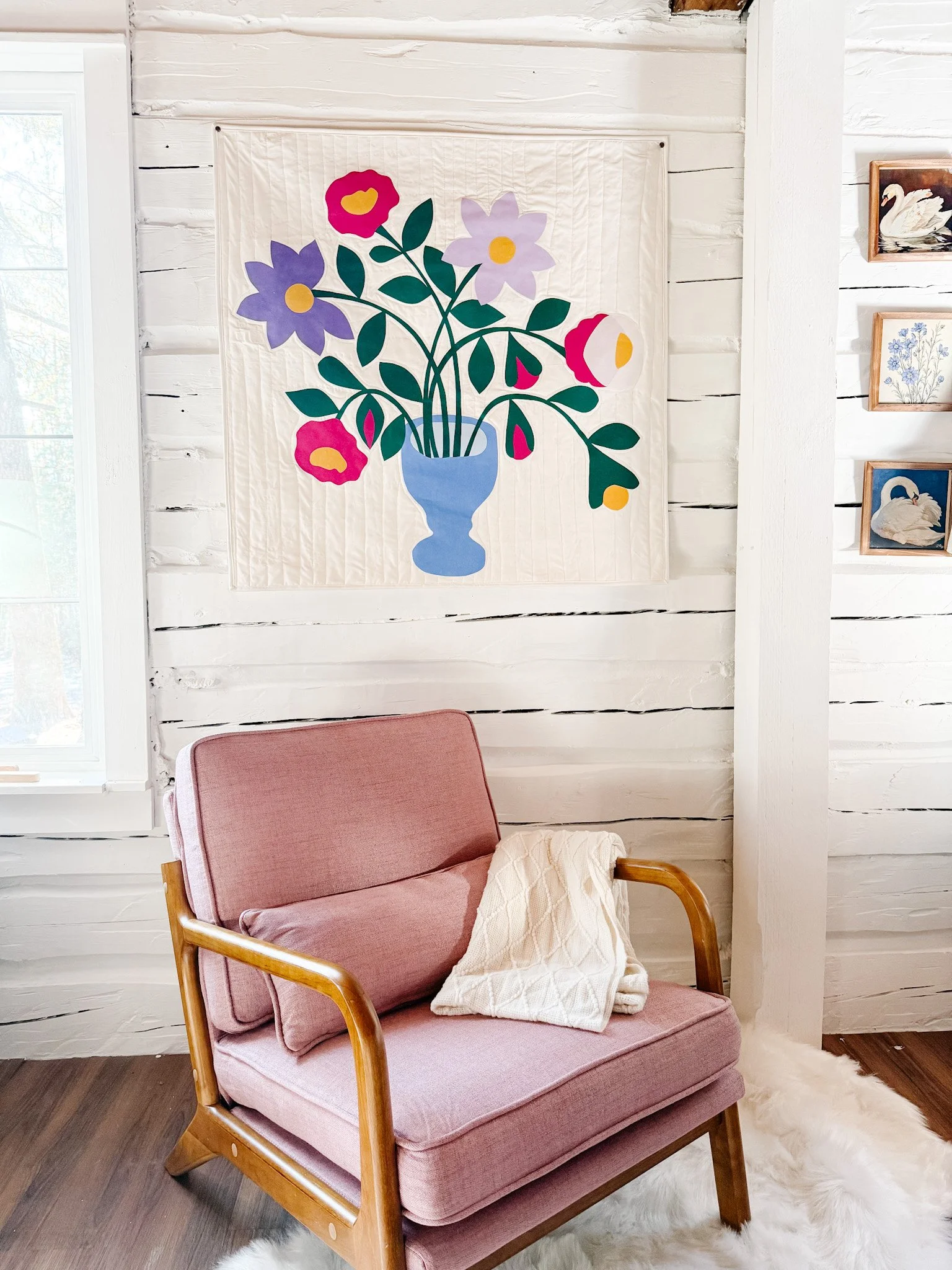 Picasso's Bouquet Applique Wall Hanging Quilt Pattern