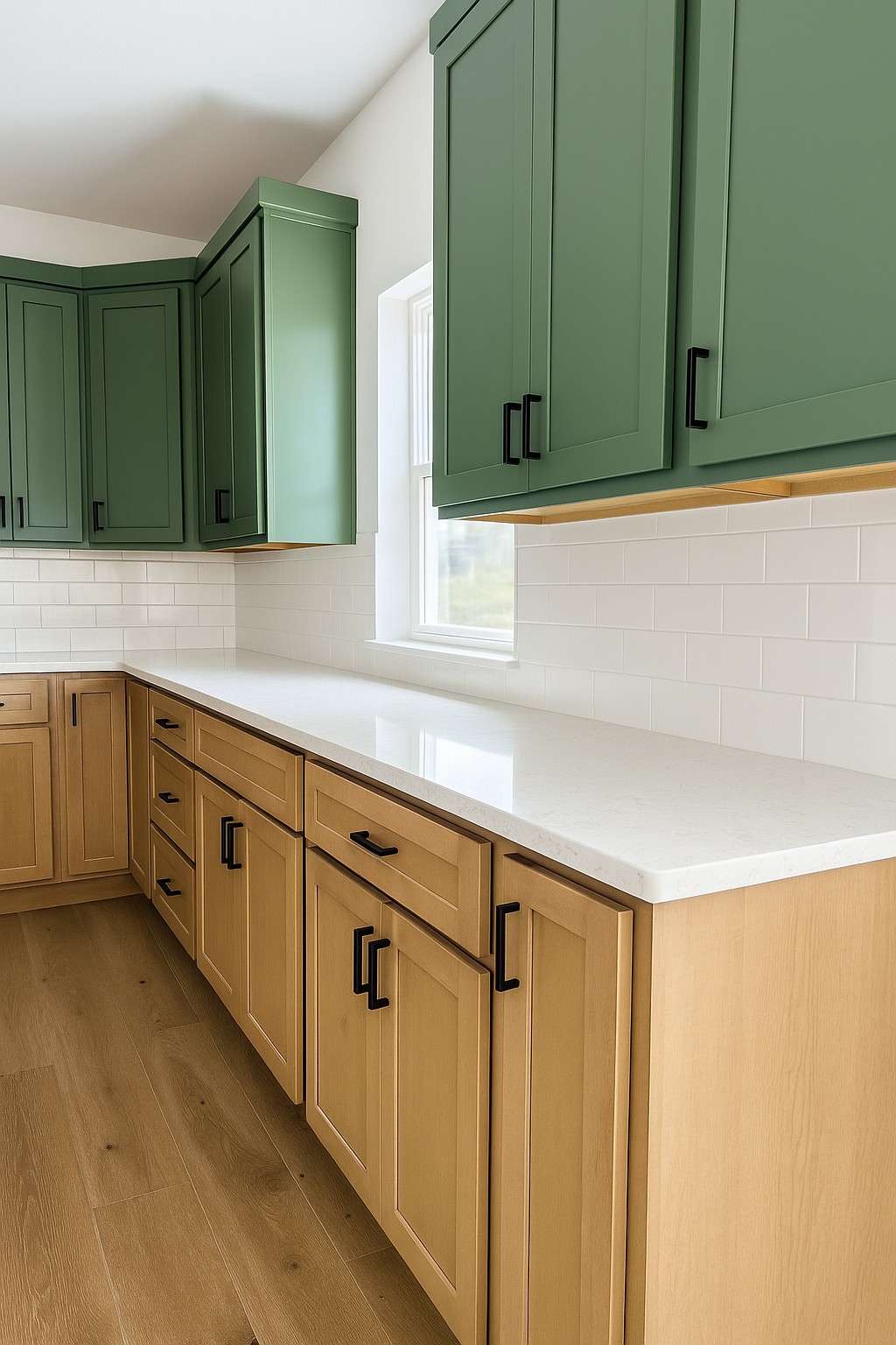 Virtual completion of kitchen remodel from rough build to finished design