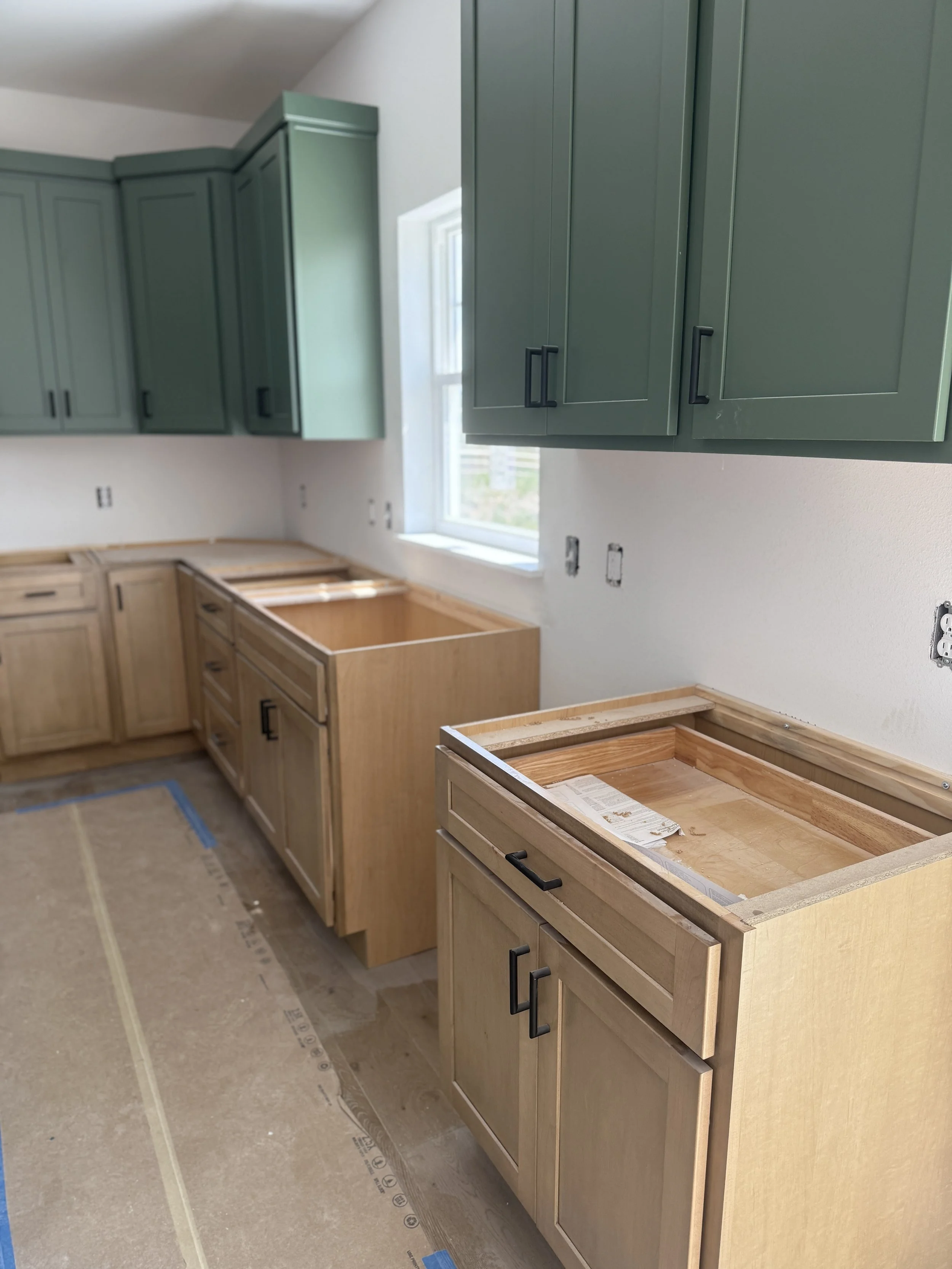 Before and after photo of under-construction home completed digitally.