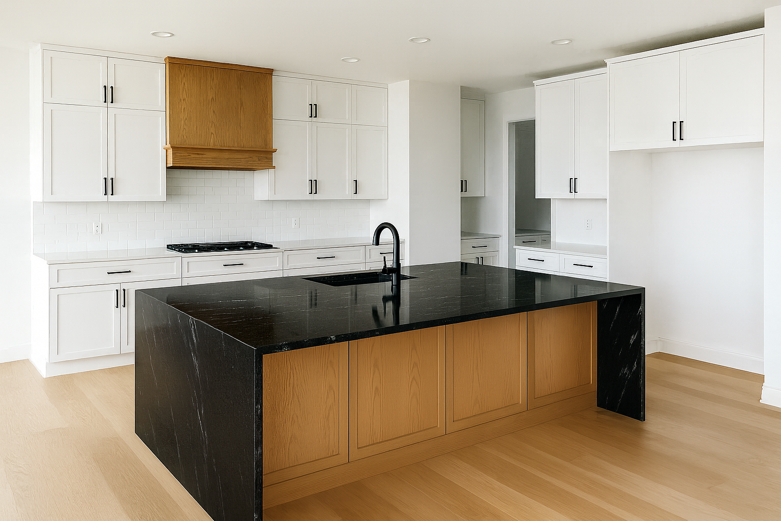 Under-construction home digitally staged to show move-in-ready visuals