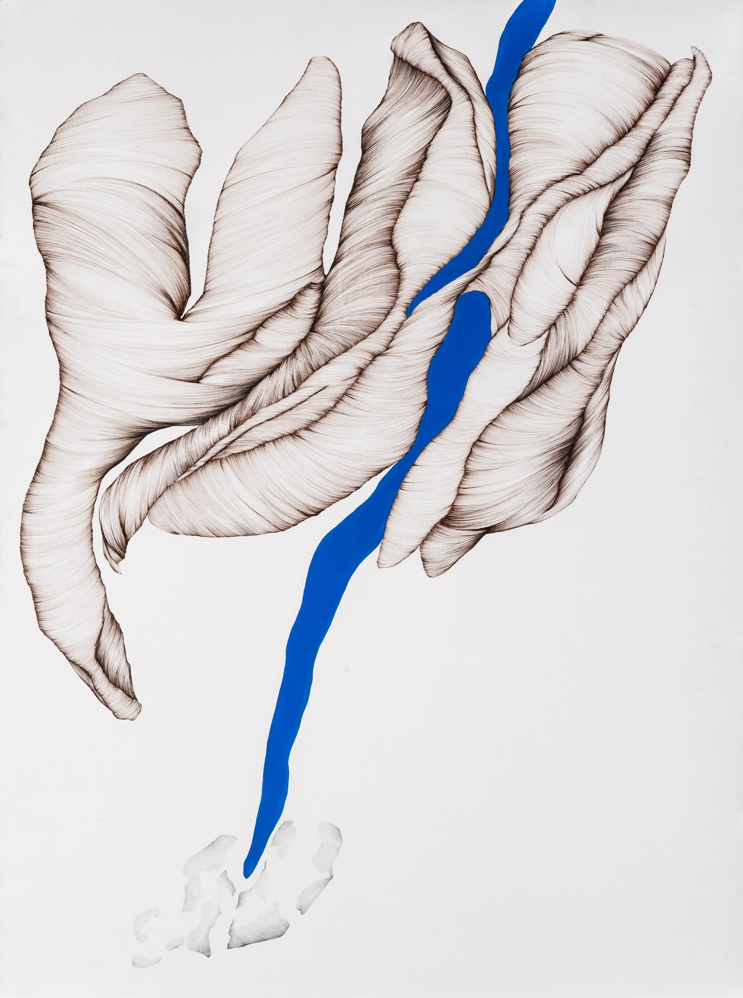 Trim ,acrylic&pencil&inpen on cardboard /94*70 cm