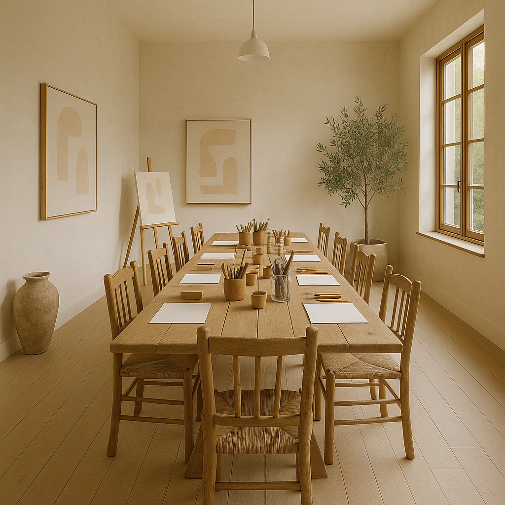 Art classes, open studio time, creative workshops