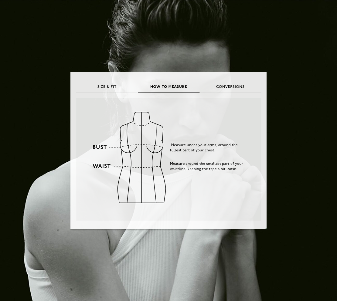 MADEWELL — SIZE CHARTS