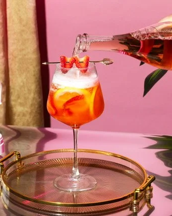 A glass of a scotch on the rocks