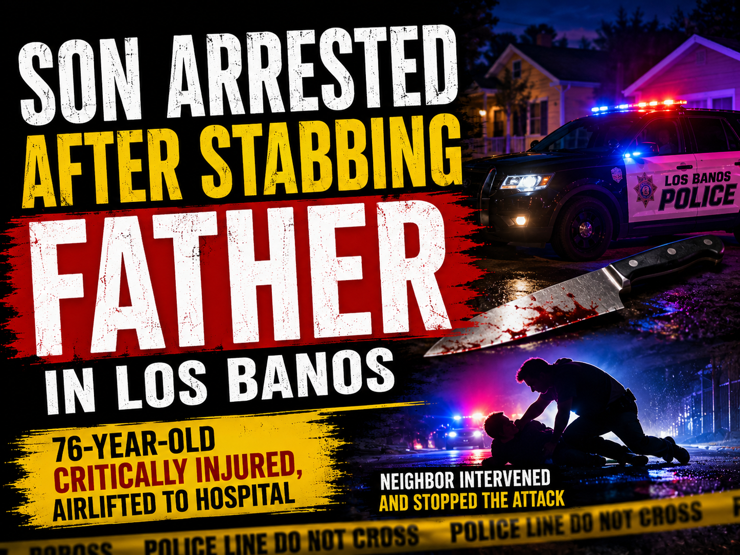 76-Year-Old Father Critically Injured After Attacked by Son in Los Banos
