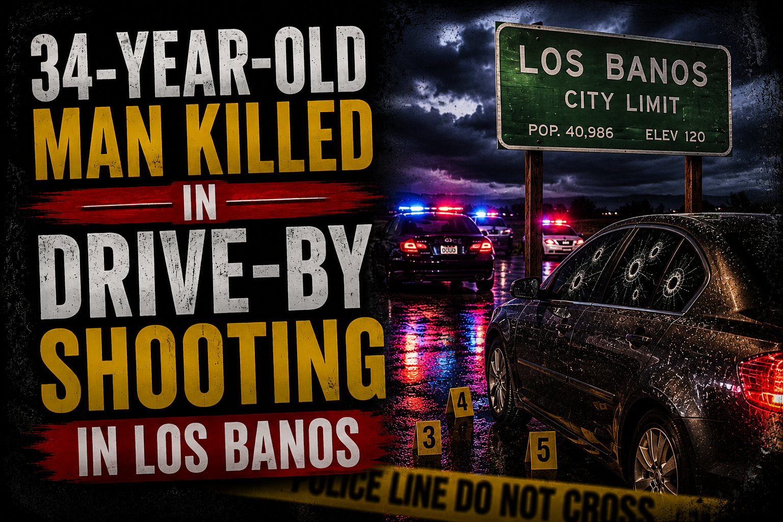 34-Year-Old Man Killed in Drive-By Shooting in Los Banos