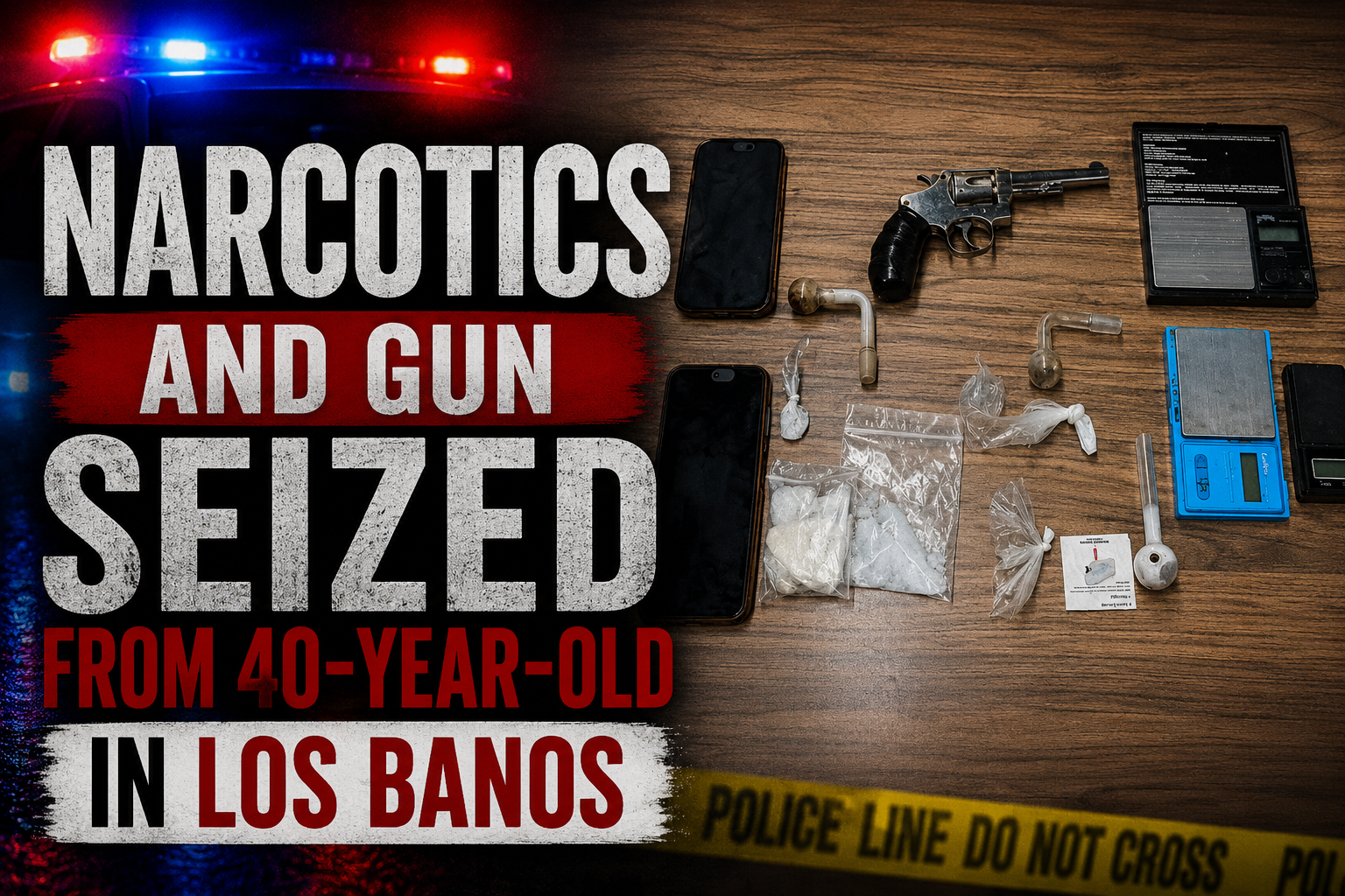 Narcotics and Gun Seized From 40-Year-Old in Los Banos