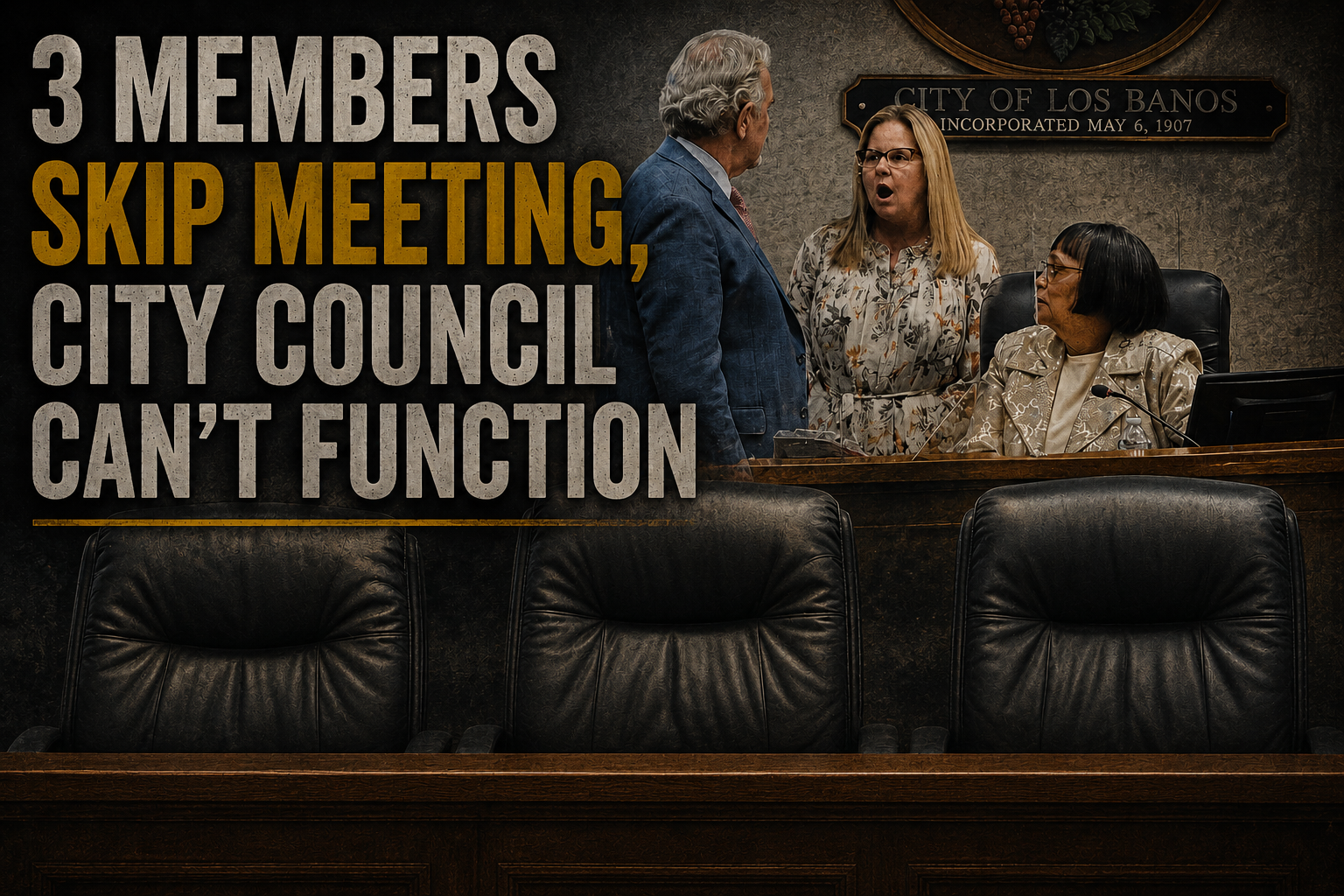 3 Members Skip Meeting, City Council Can’t Function