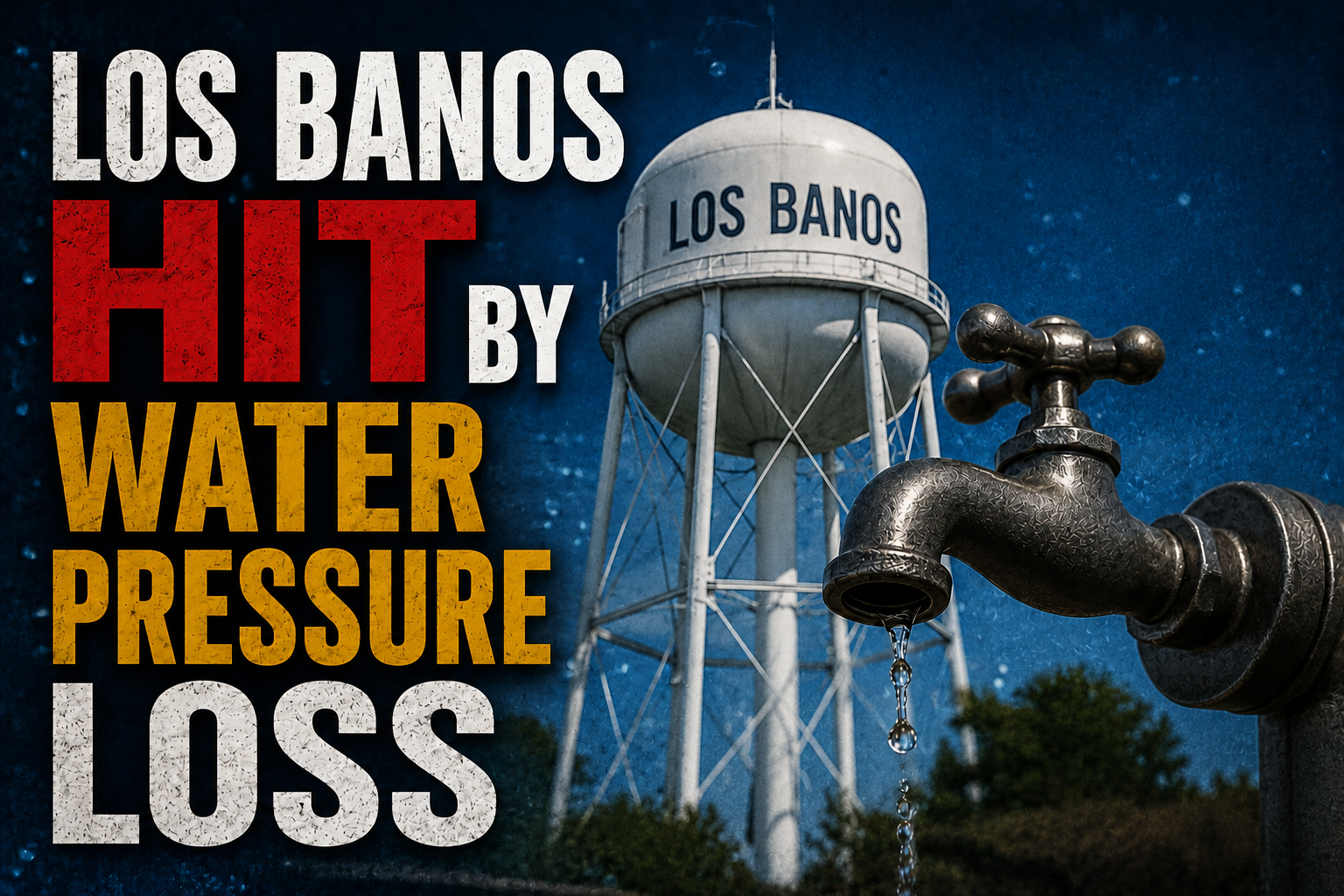 Los Banos Hit by Water Pressure Loss
