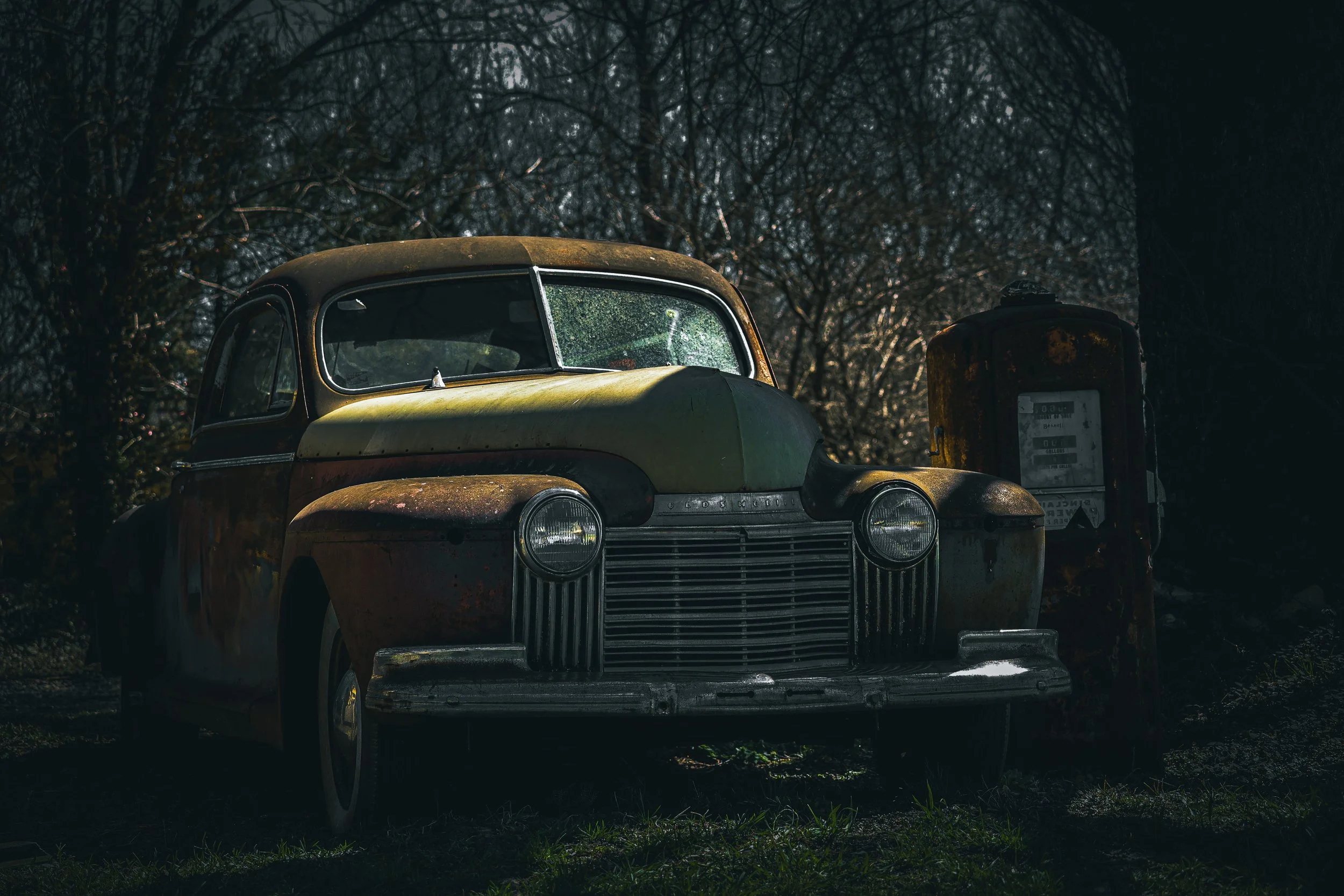 This old car feels like stepping back into time.