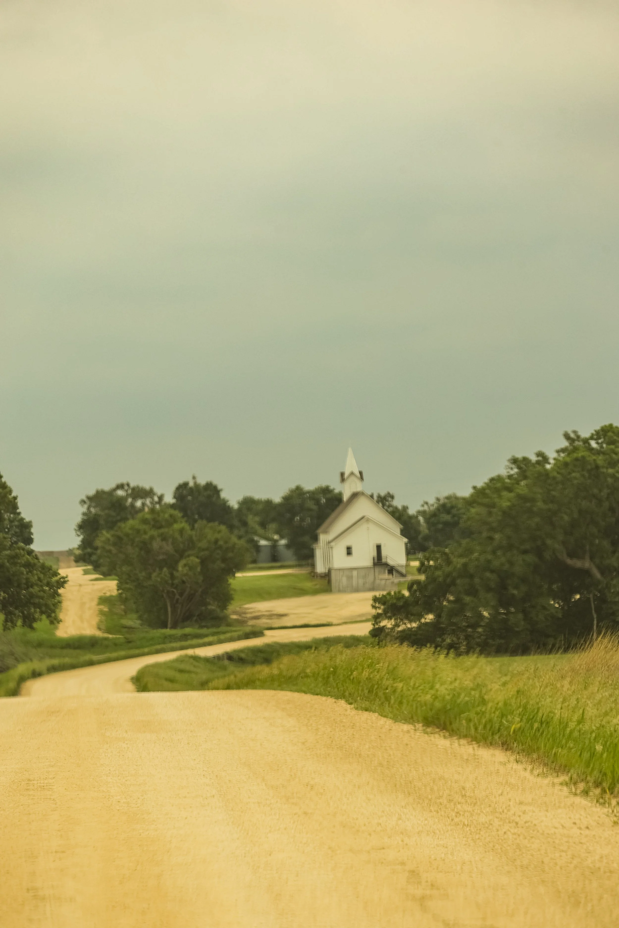 Out on the back roads, this little church feels like a soft and faithful landmark.