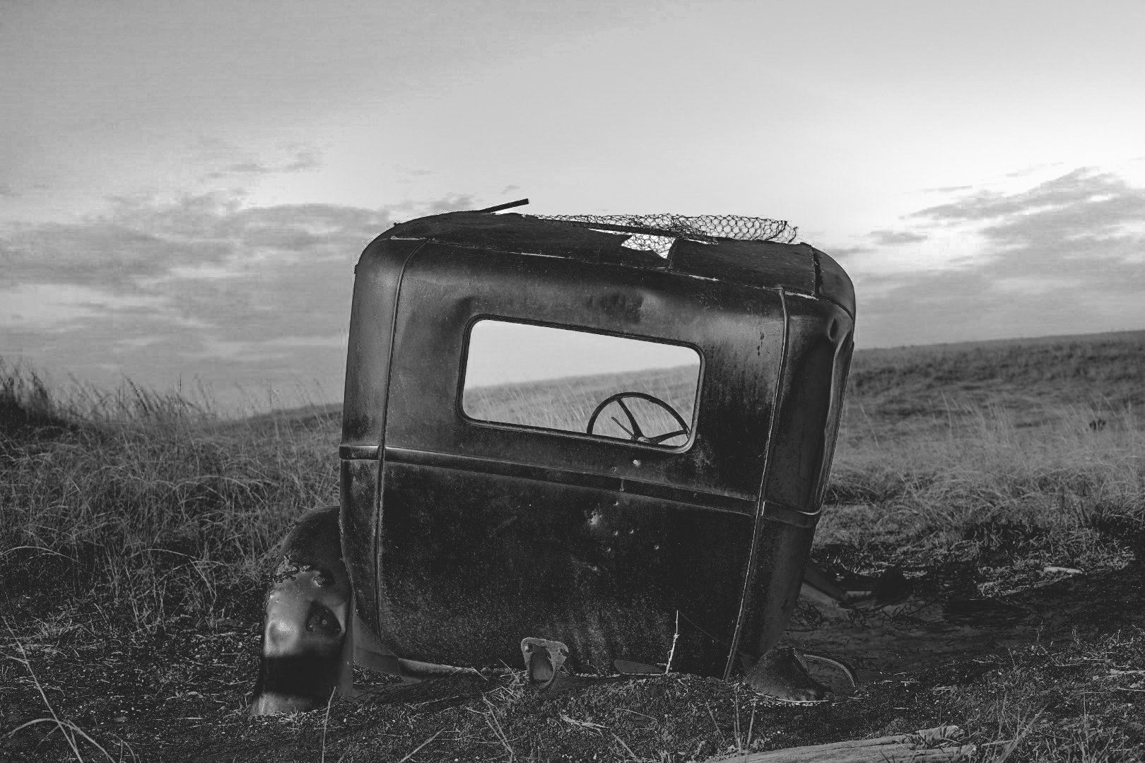 The ways of the homestead, left to rest in the open prairie.