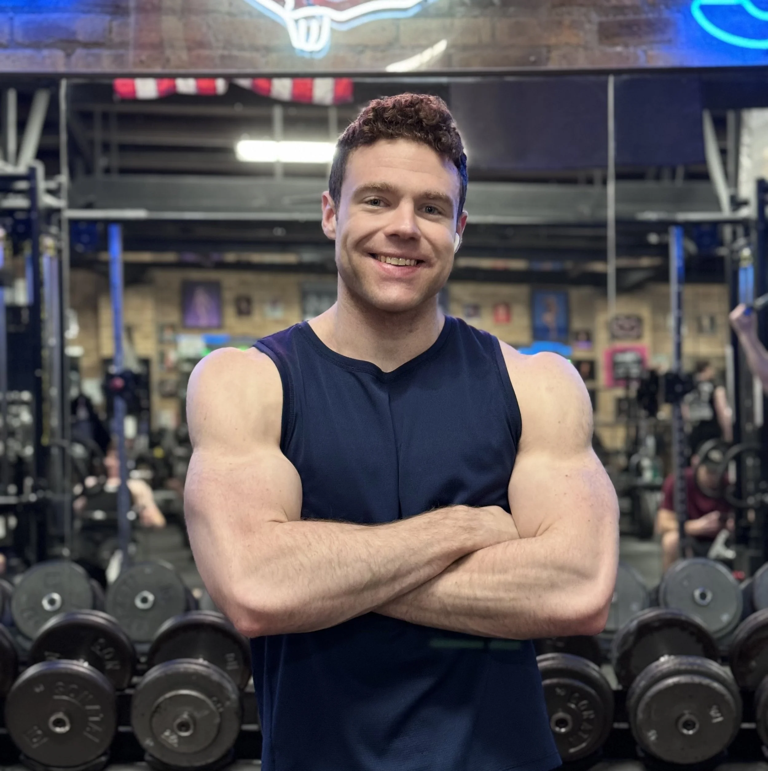 Andrew McGahren in-person personal trainer in gym setting, coaching busy professionals, actors, and models with efficient training programs