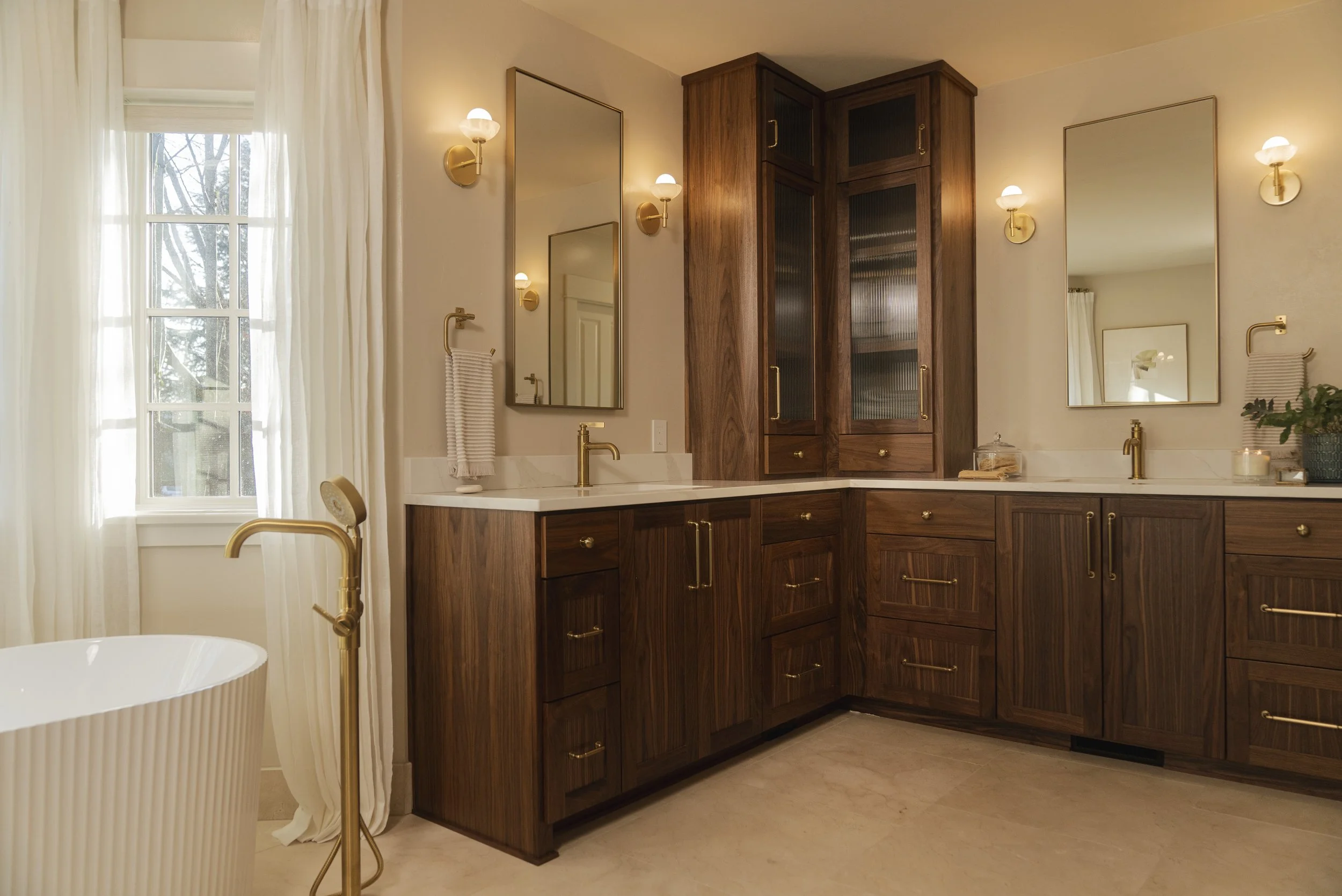 Bathroom Walnut Vanity
