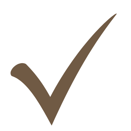 brown checkmark