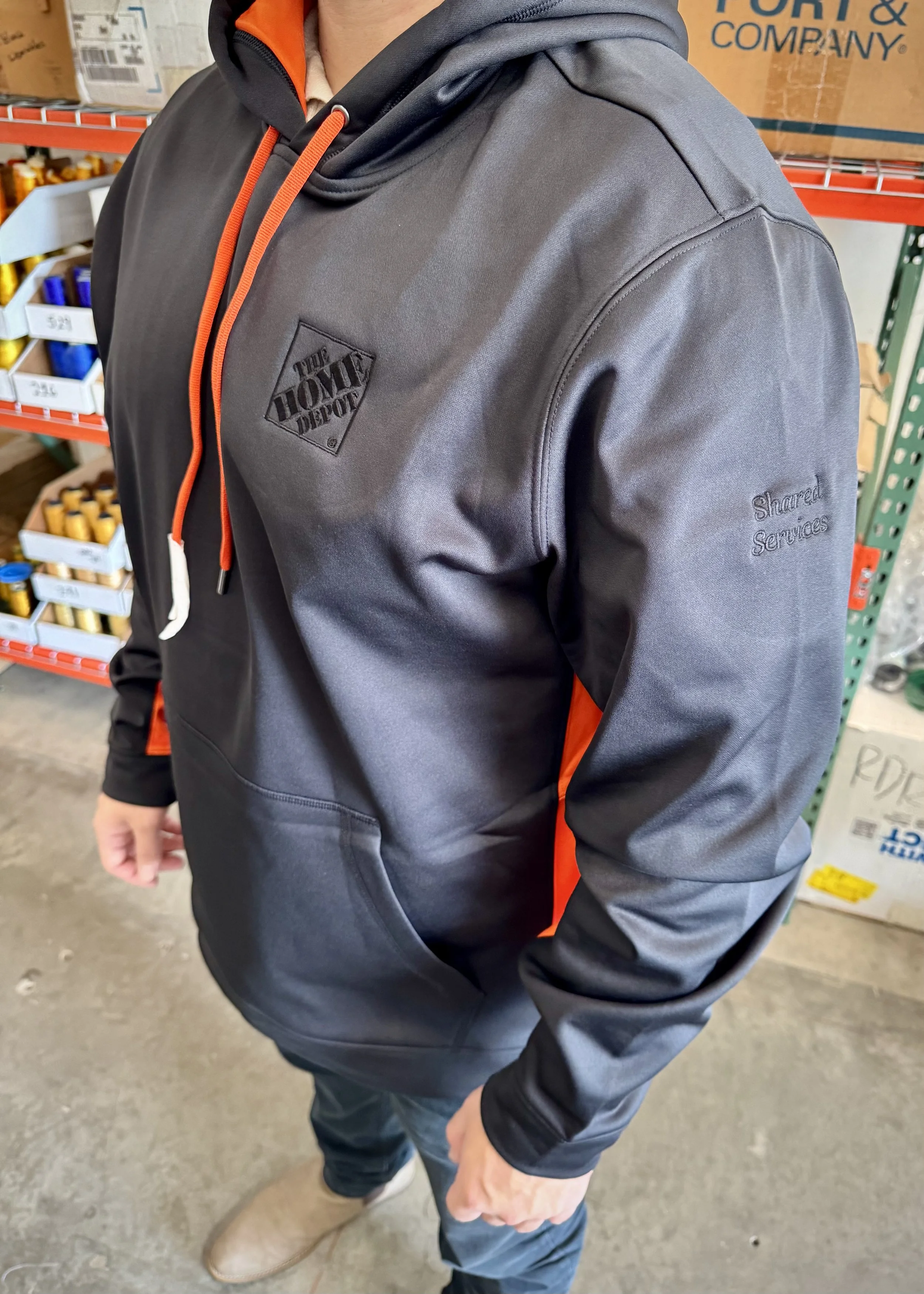 Embroidered Hoodie Left Chest and Left Arm - Home Depot