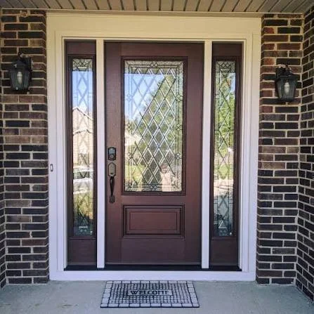 Front door remodel completed in Hernando, MS by DeSoto Renovations.