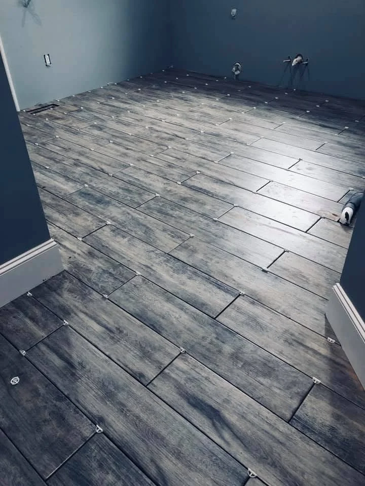Tile floor installation completed in Hernando, MS by DeSoto Renovations