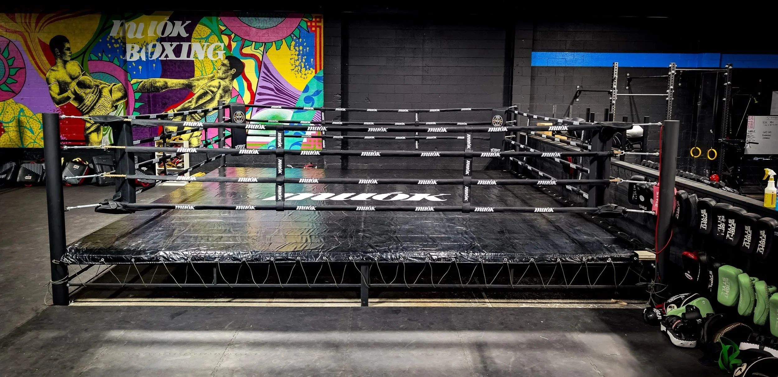 Custom boxing ring made for Muók Boxing.