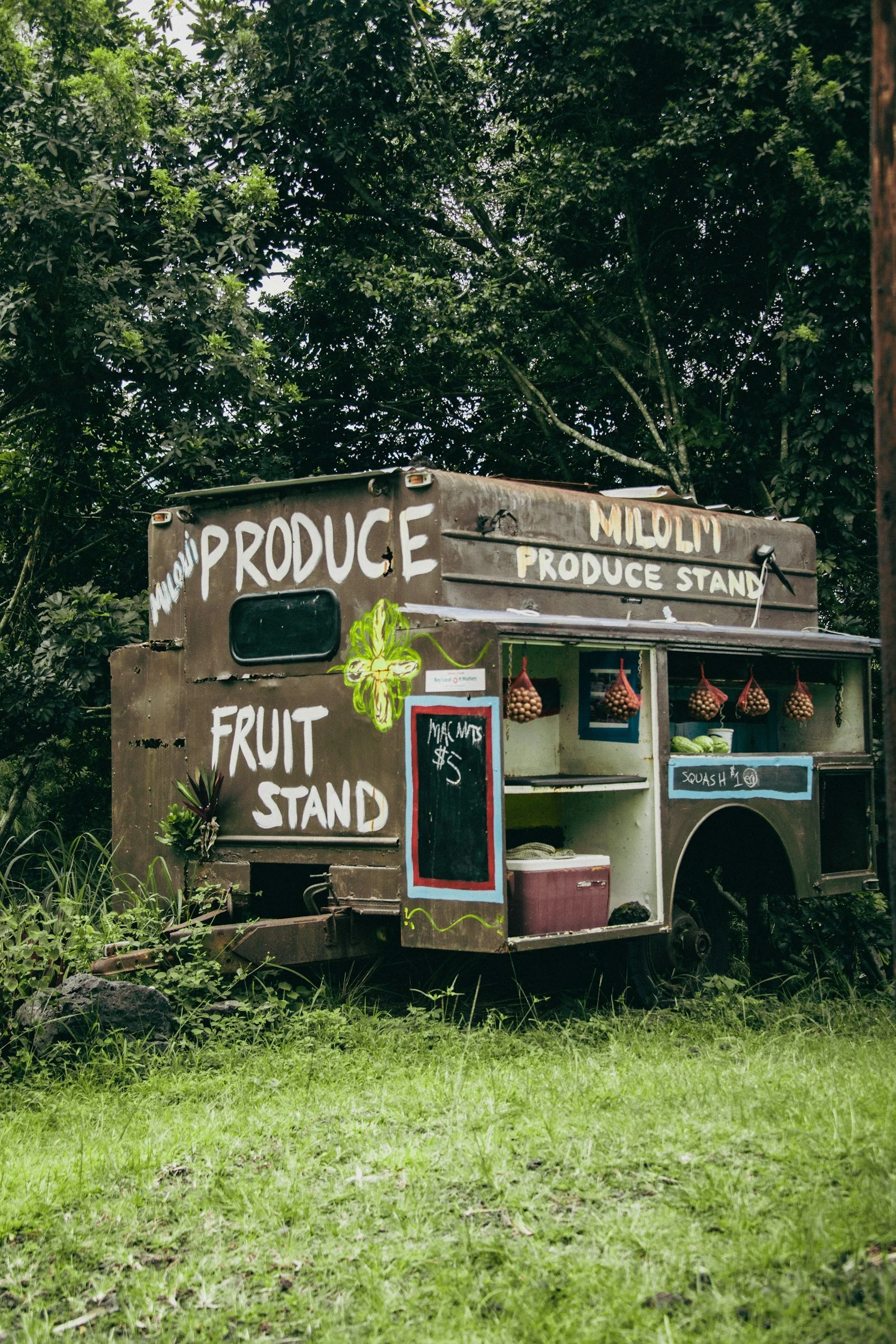 Picture of Linda farm stand on her farm in Hawaii