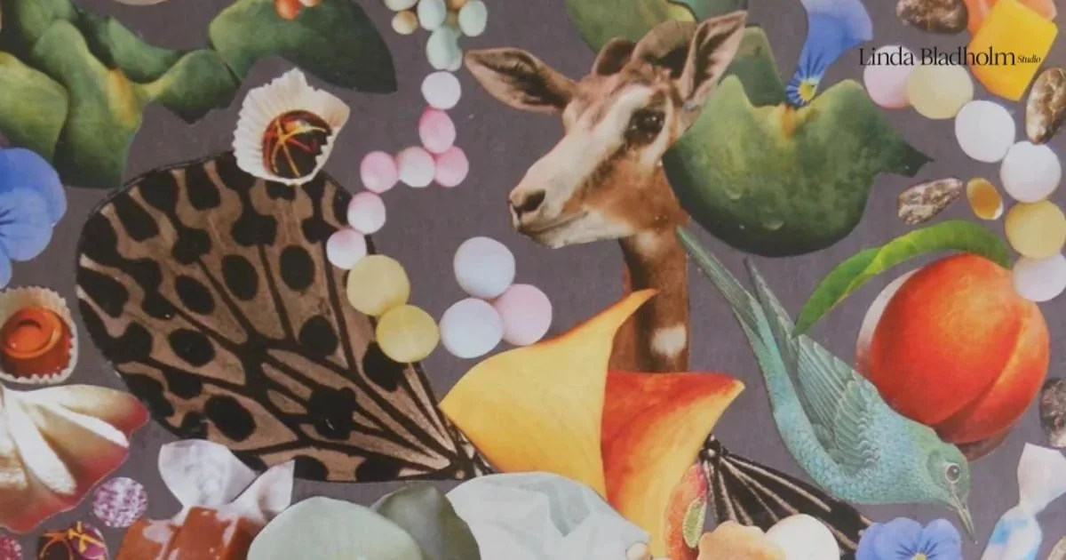whimsical fantasy collage artwork