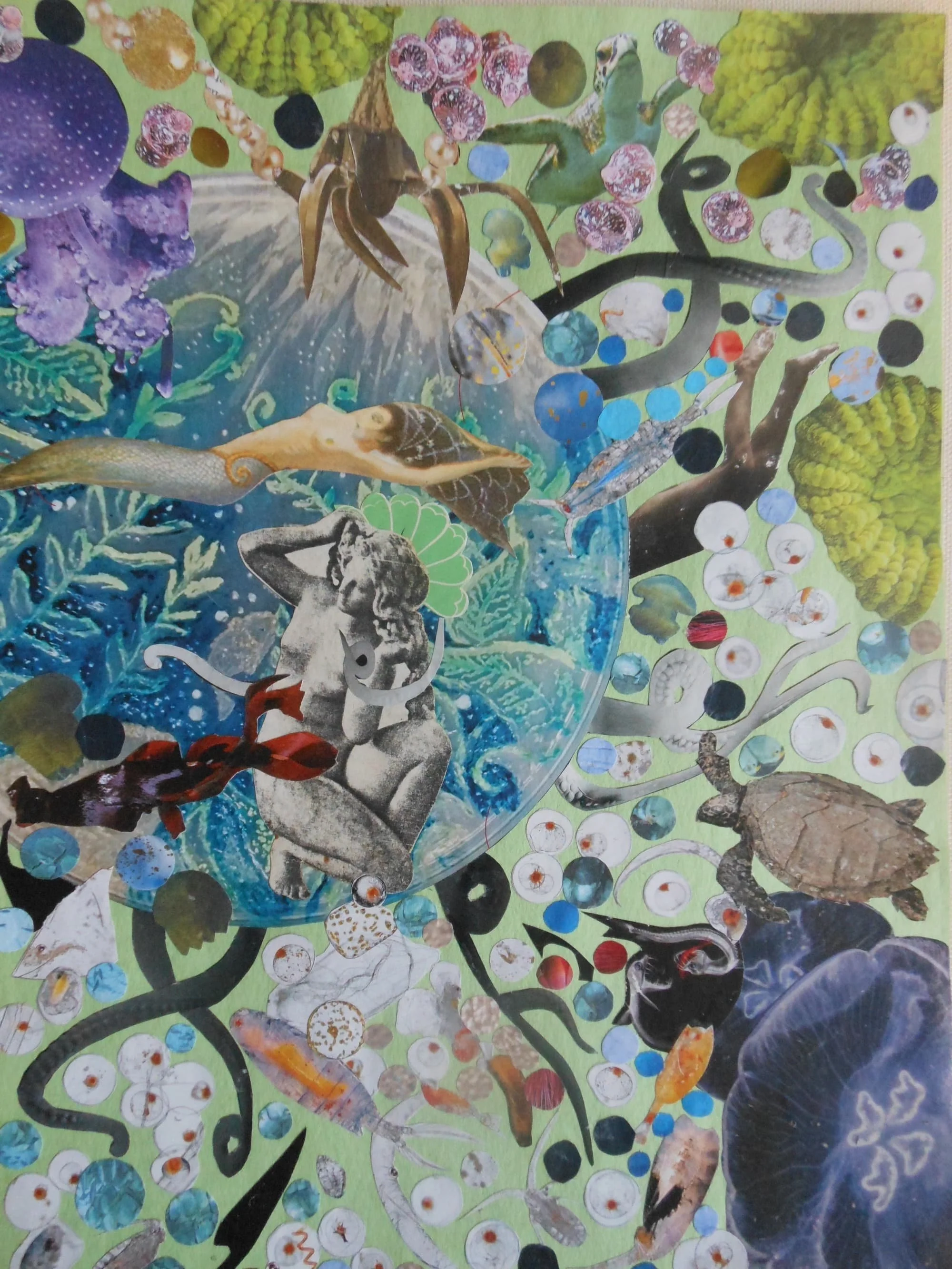 Mermaid Afloat in a Bubble in The Sea of Tranquility