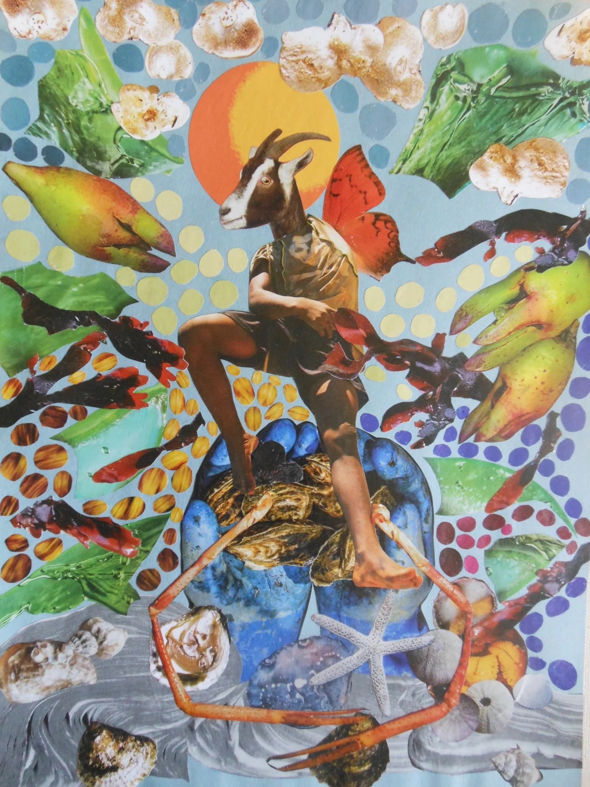 Goat Boy in BLUE Hands