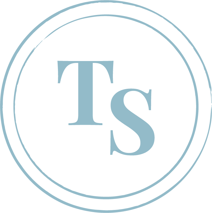 Logo with the initials T and S inside a circle on a black background.