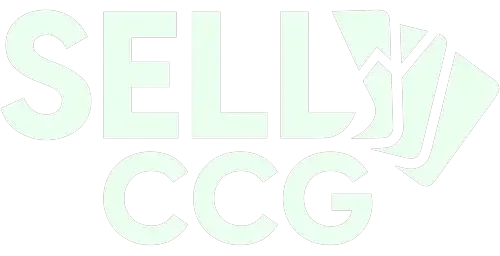 The image shows the words 'SELL' and 'CCC' with white block letters and white domino pieces placed behind the words.