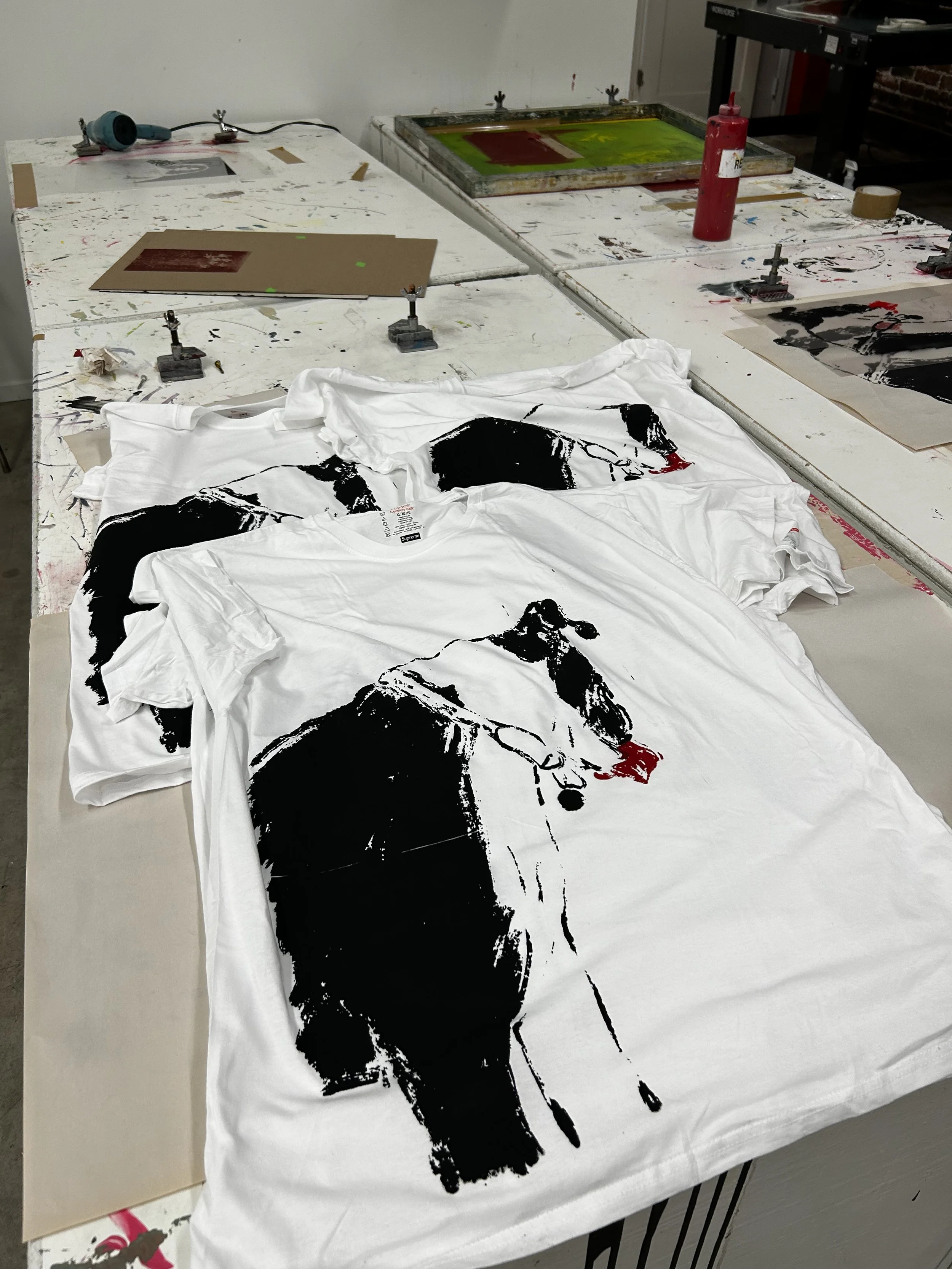 " Hugo " 2023,
Silkscreen Printing on White T-shirt