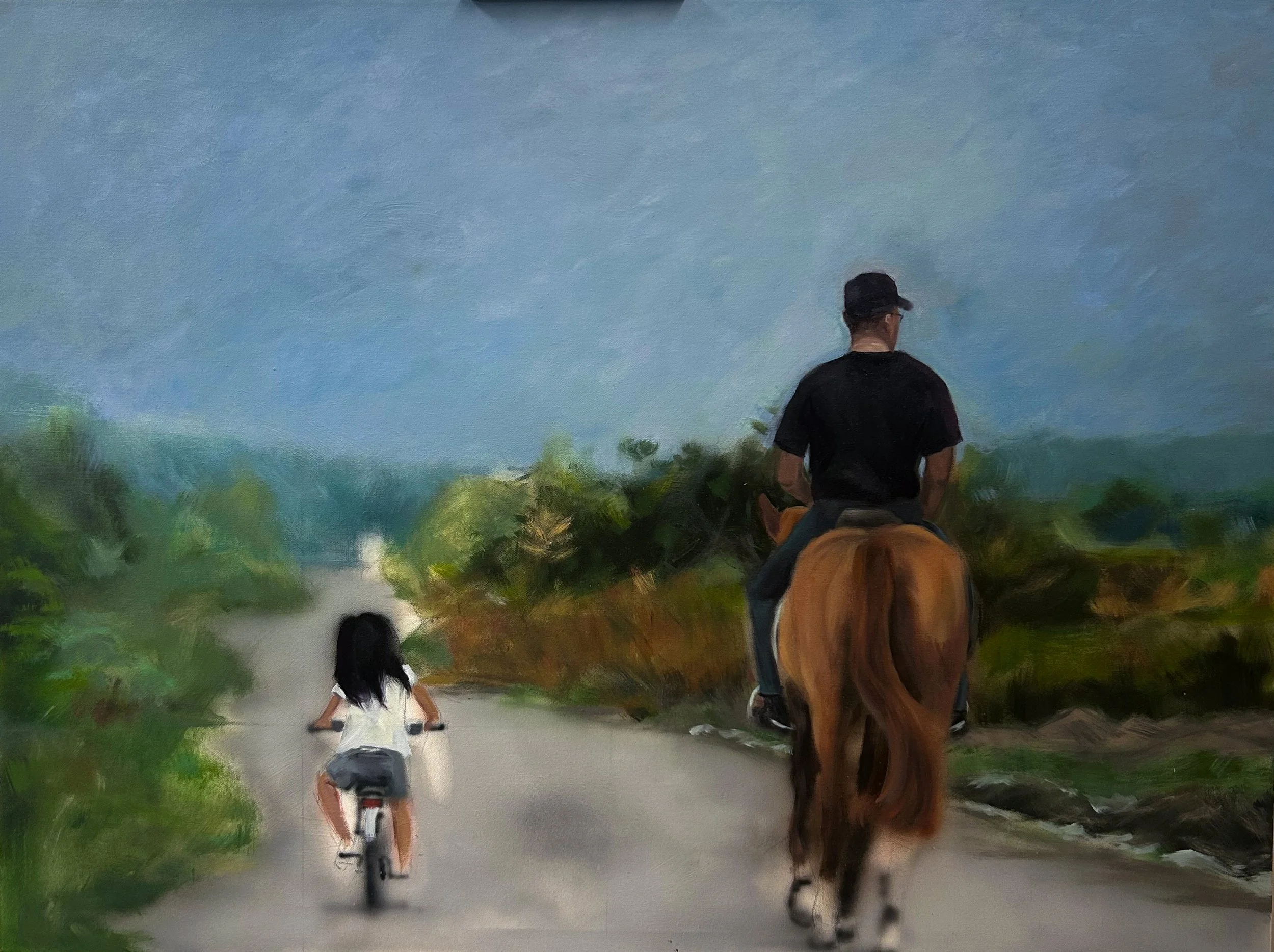 " The way I followed " 2024,
Acrylic and Oil on canvas