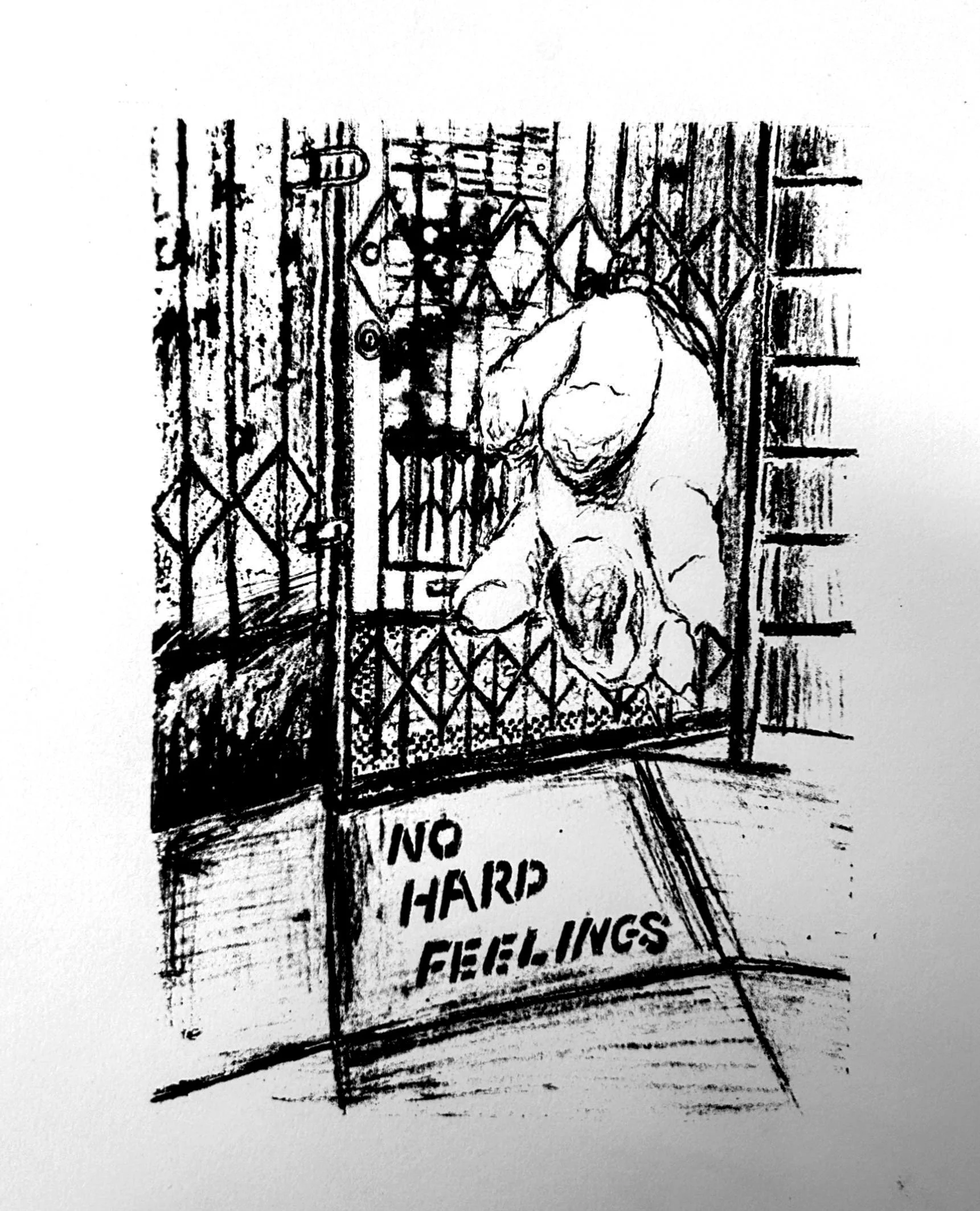 " No hard feelings " 2023,
Silkscreen printing